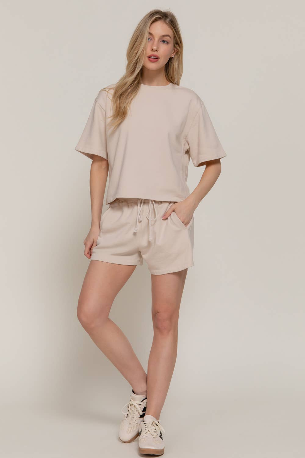 Weekend Terry Set (Shorts + Dolman Top)