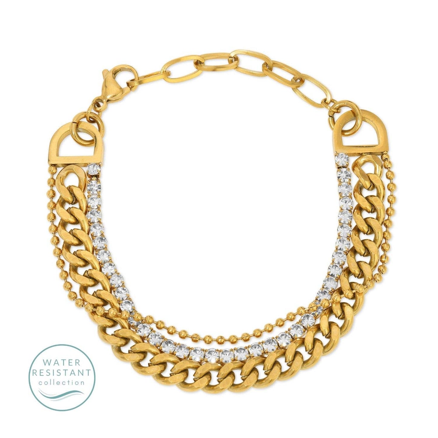 Water-Resistant Statement Bracelet – Gold