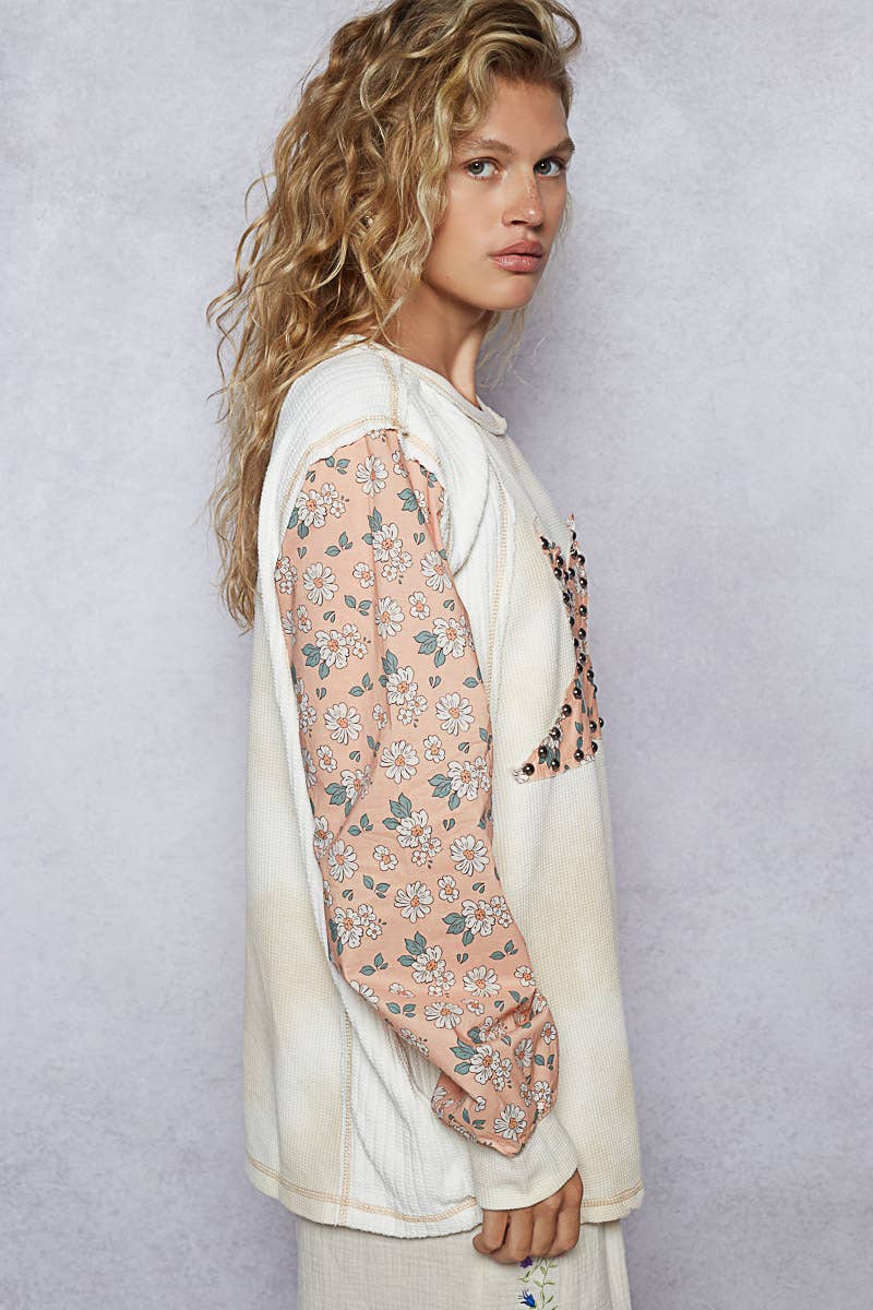 Stella Star-Stitch Knit Top (Cream Multi)