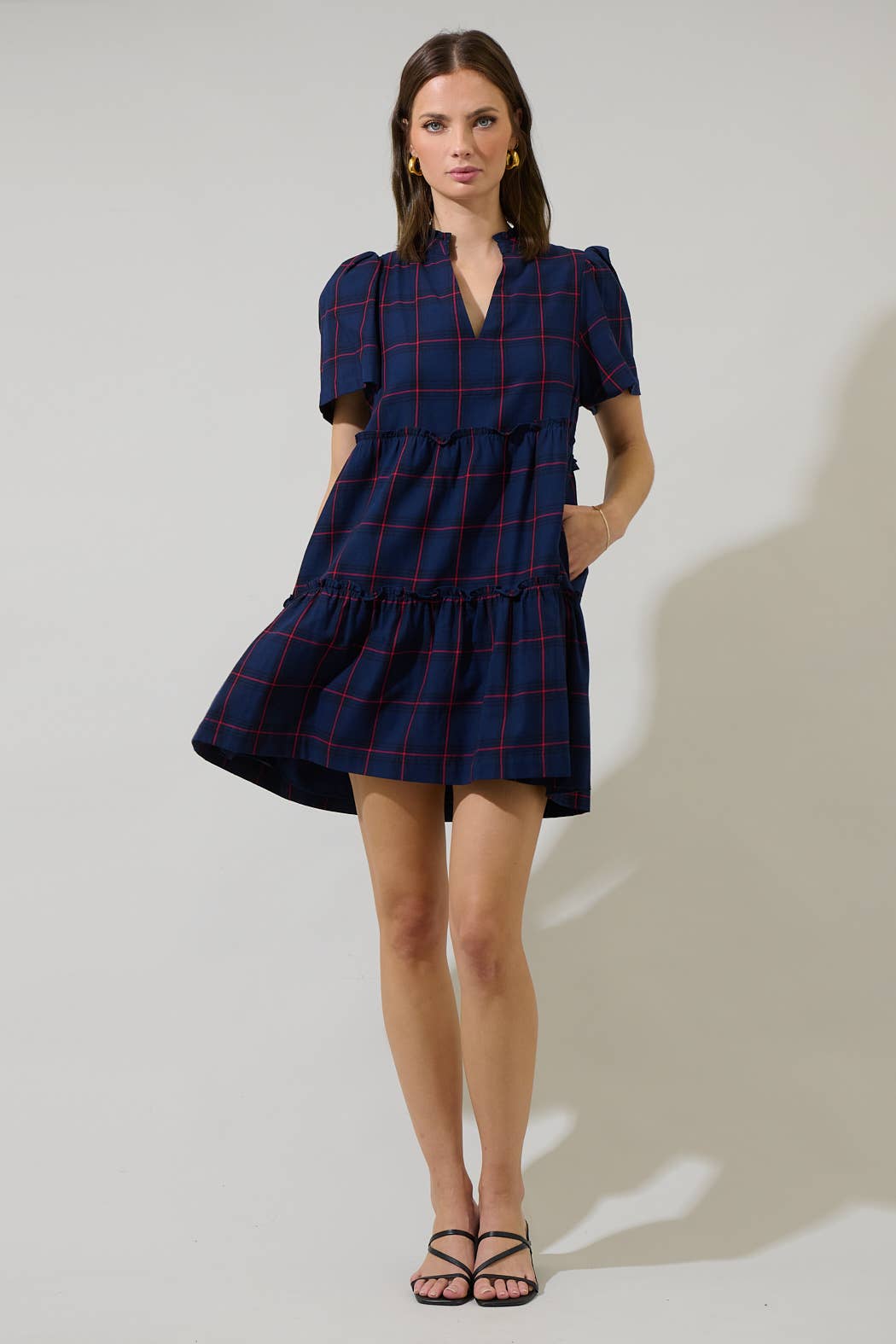 The Julissa Holbrook Plaid Babydoll Dress