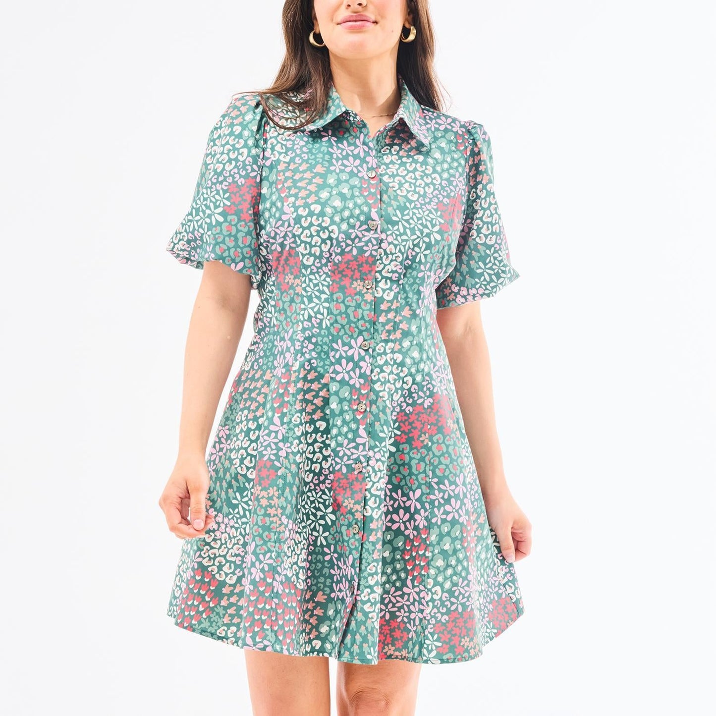 Lorelai Dress – Mint Bloom Mosaic Mary Square