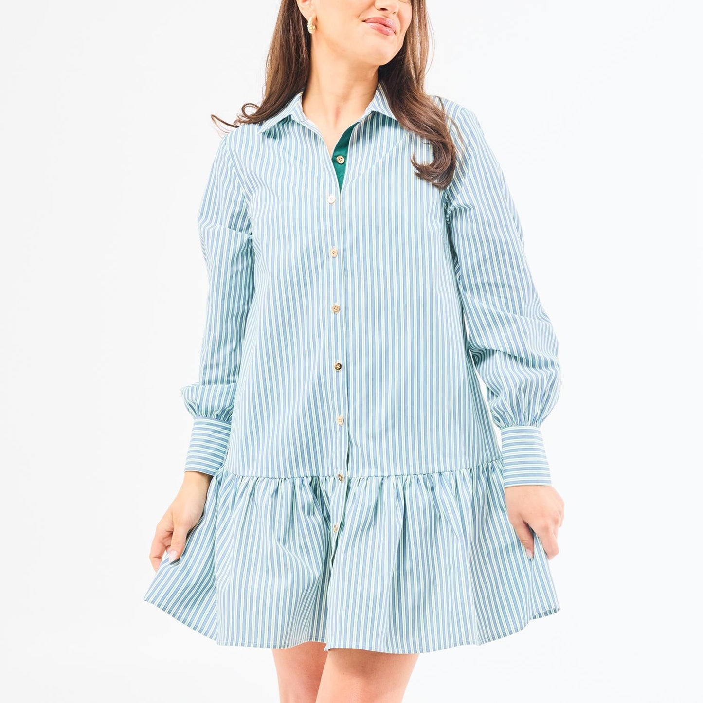 Fiona Button-Up Dress – Simple Stripe Mary Square