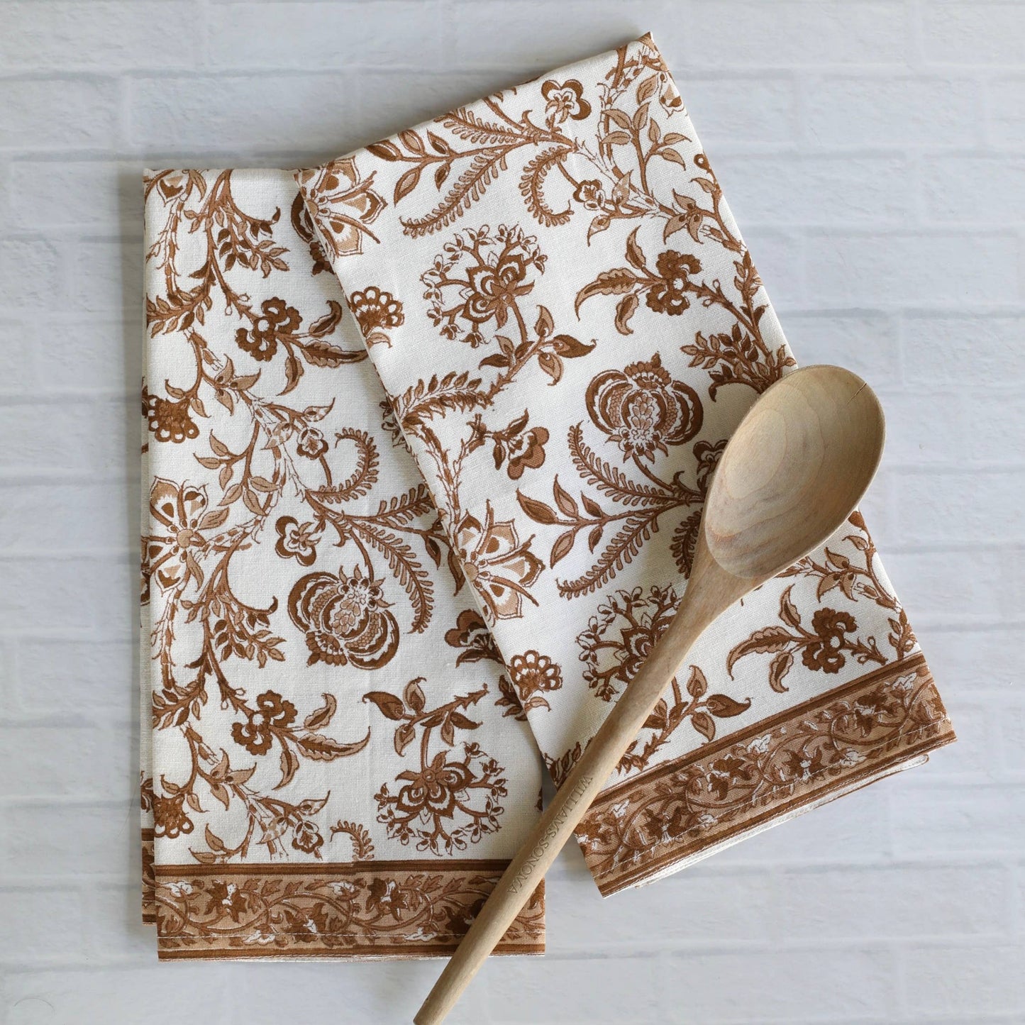Lilibet Mocha Kitchen Towels — Set of 2