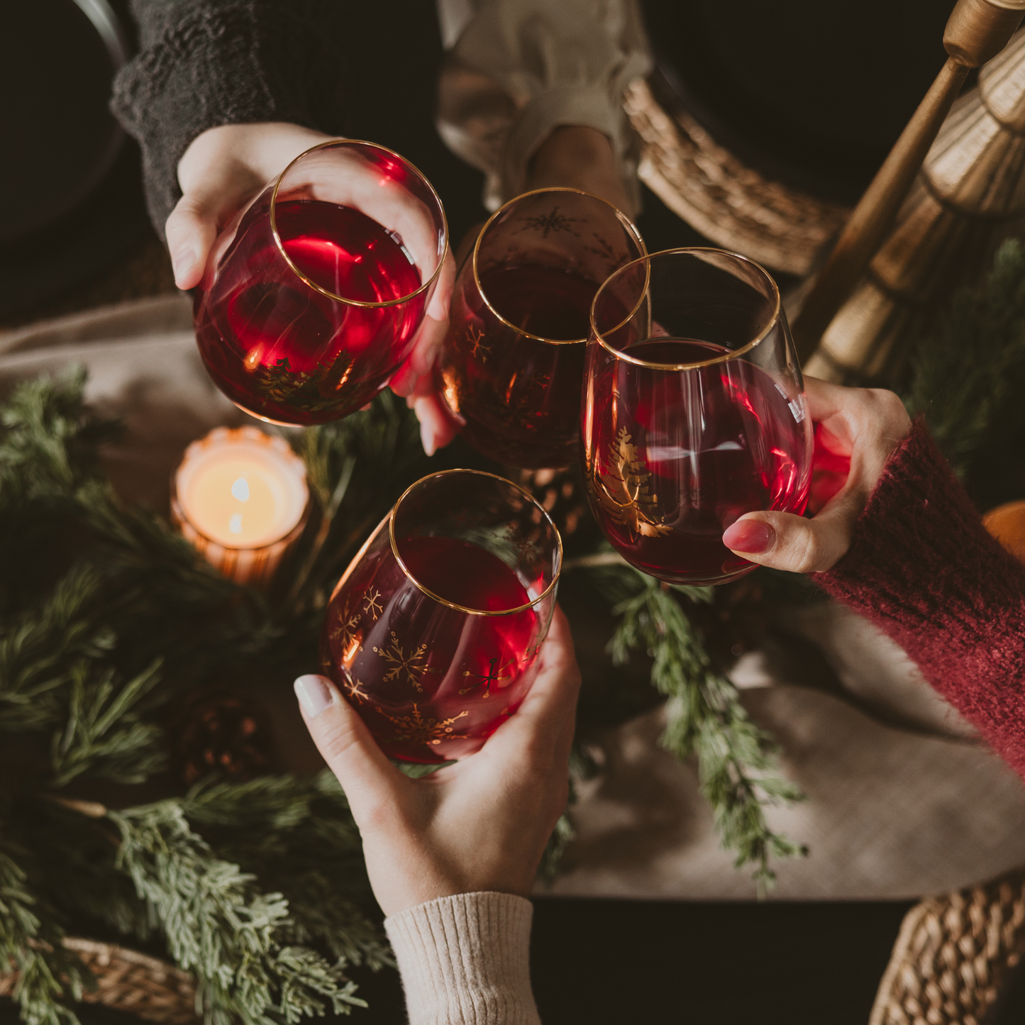 Trees Stemless Wine Glasses – Set of 2