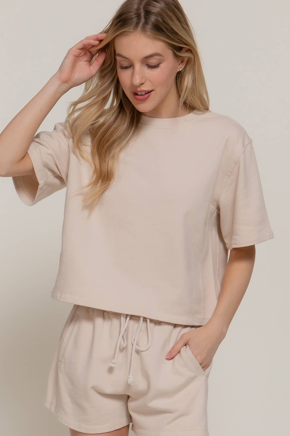 Weekend Terry Set (Shorts + Dolman Top)