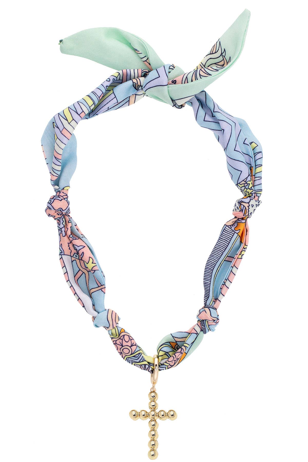 The Louisa Grace Beaded Cross Scarf Necklace
