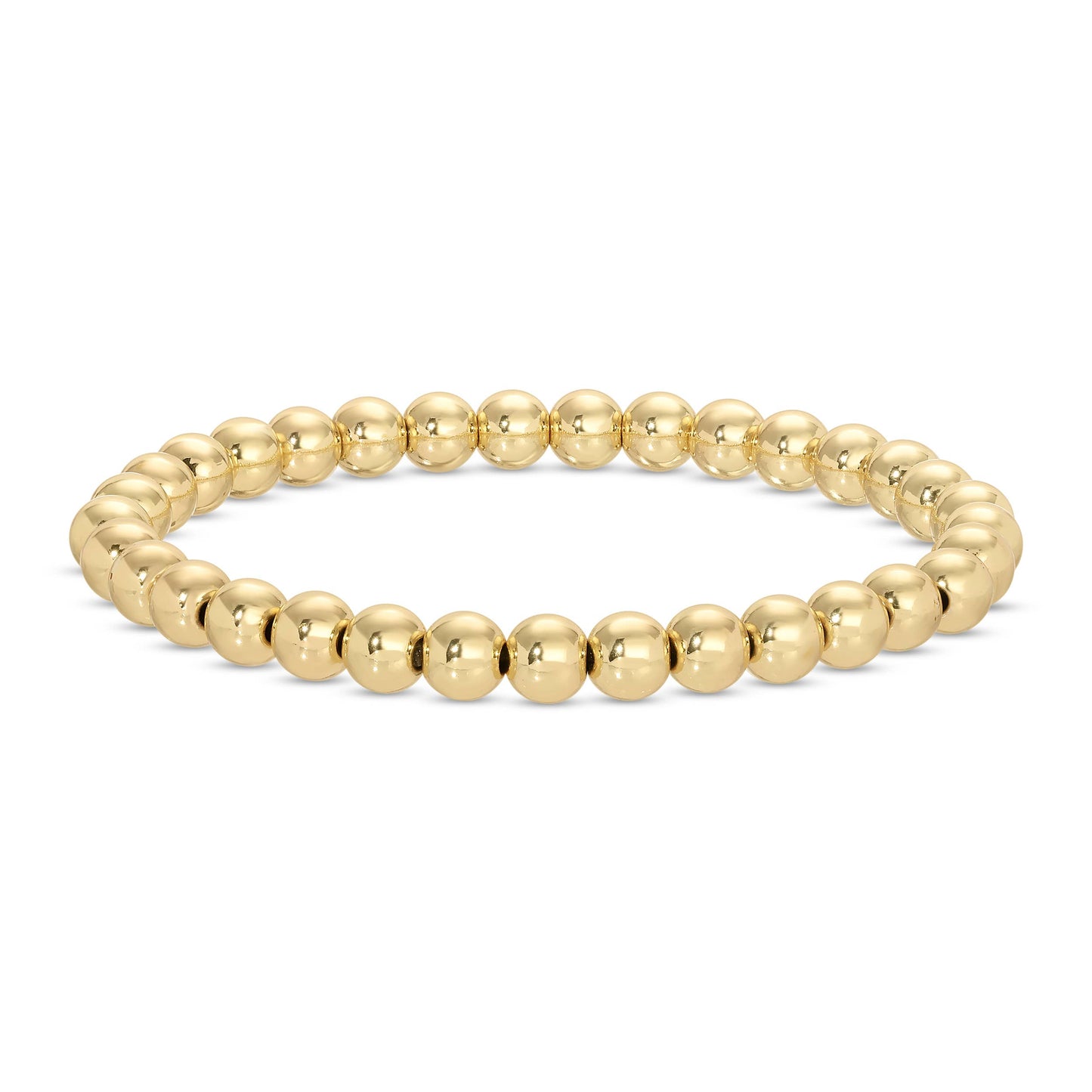 Bracelet Bar – 6mm Beaded (Silver)