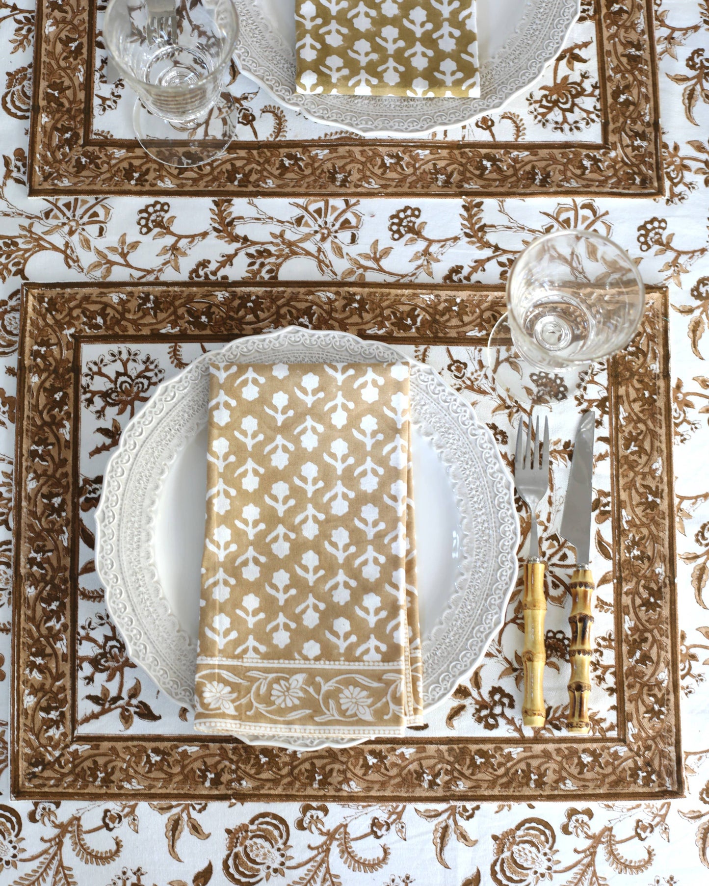 Lilibet Mocha Placemats — Set of 4