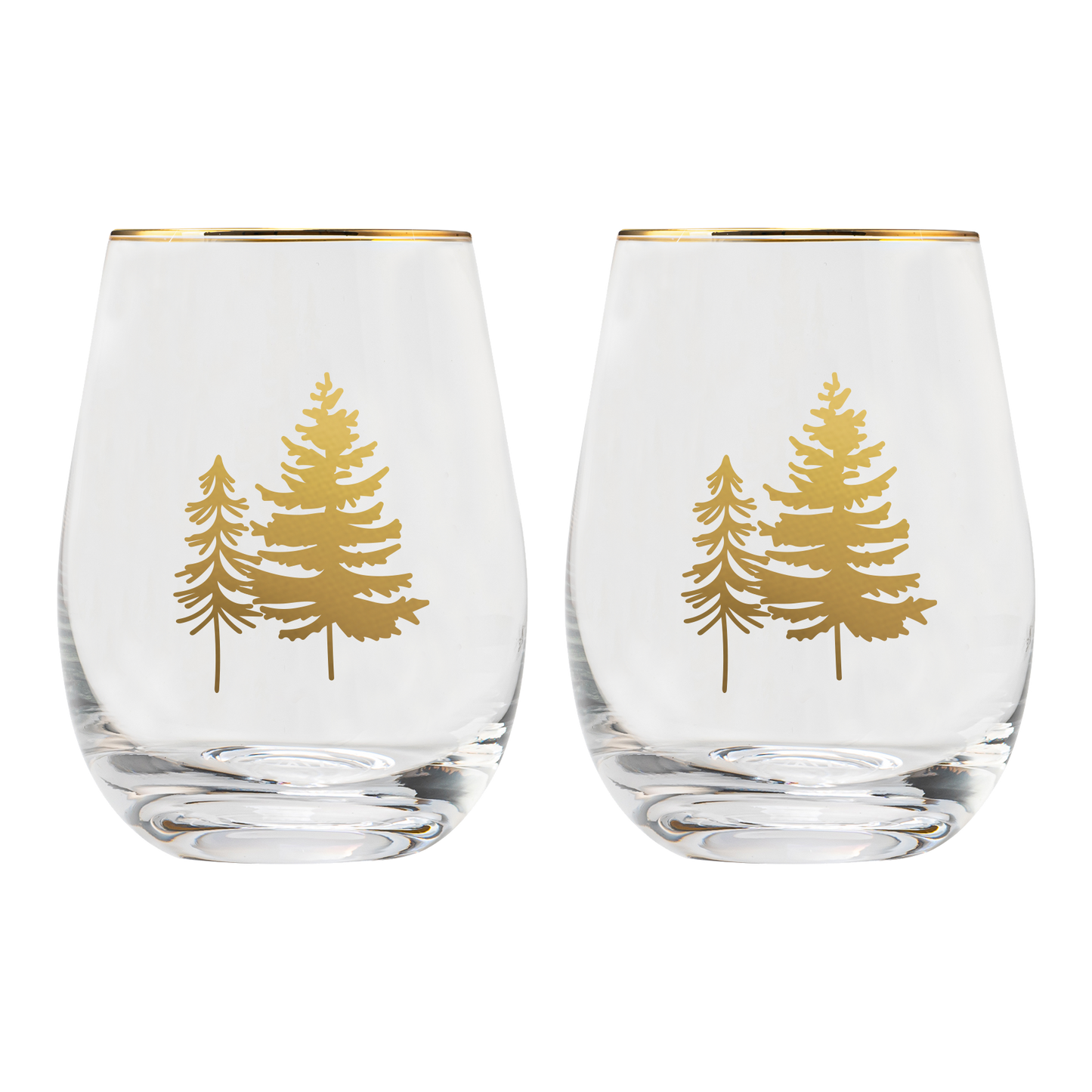 Trees Stemless Wine Glasses – Set of 2
