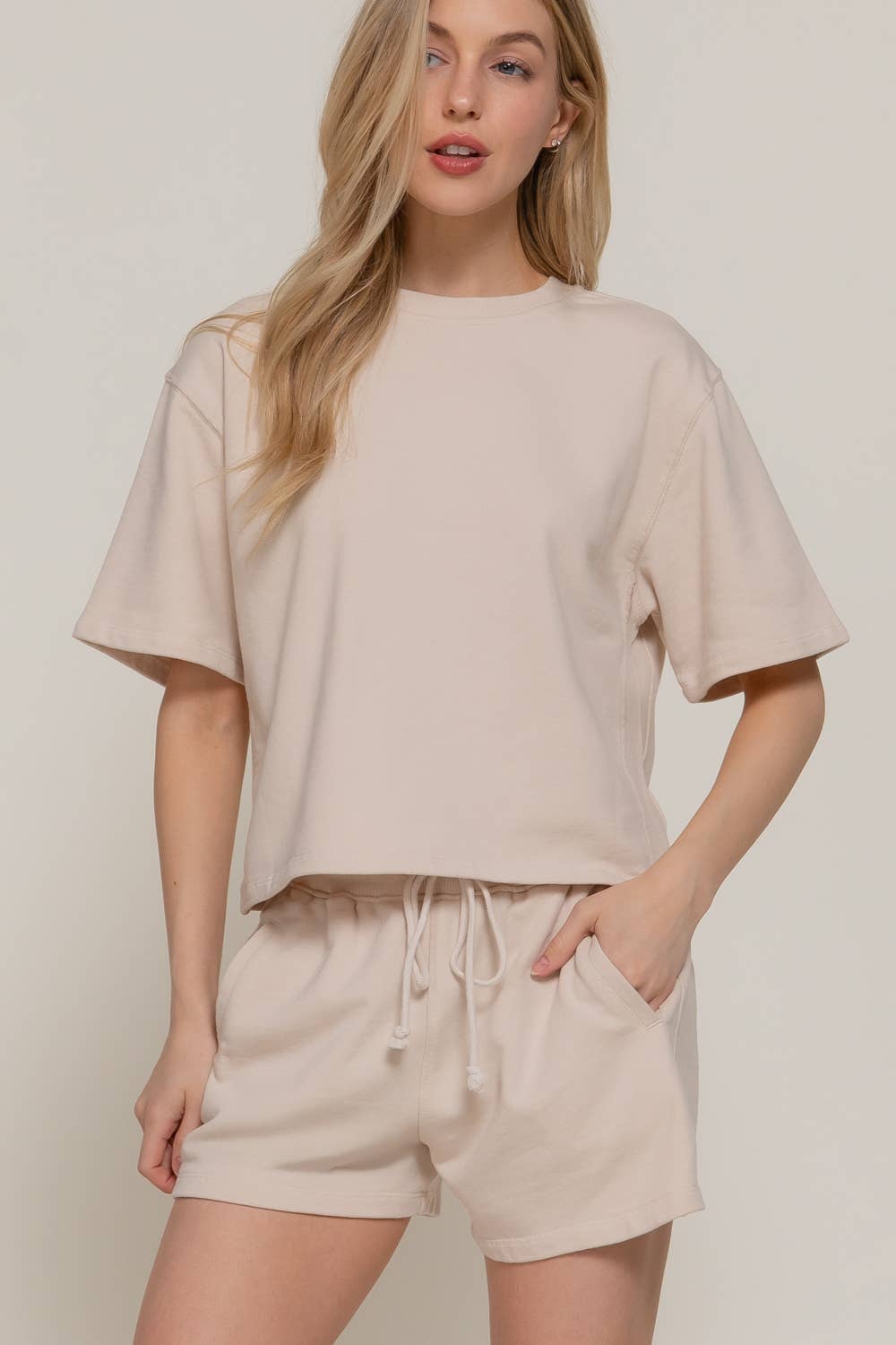 Weekend Terry Set (Shorts + Dolman Top)