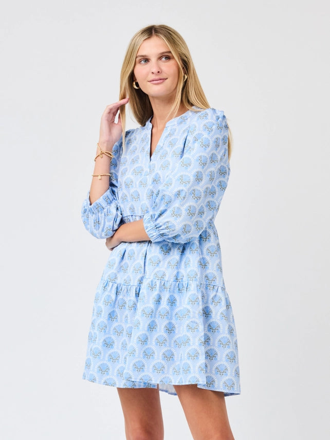 Mary Square Cooper Mini Dress, stylish casual dress with a fitted silhouette and short sleeves, perfect for warm weather.