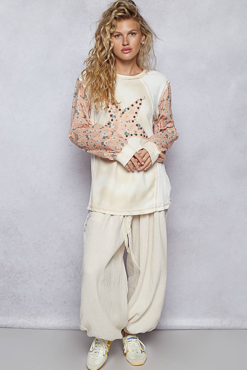 Stella Star-Stitch Knit Top (Cream Multi)
