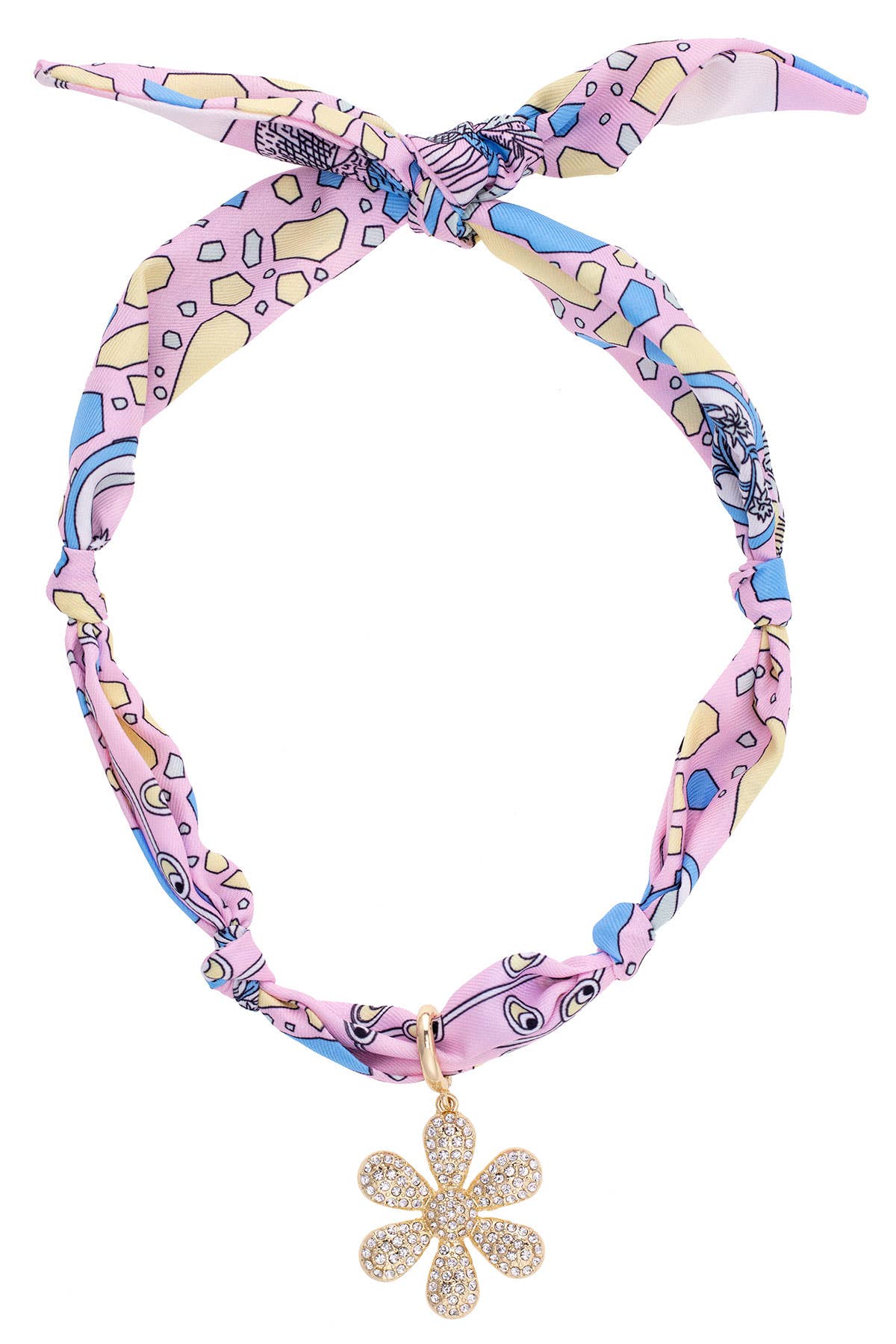 The Daisy Mae Pave Flower Scarf Necklace