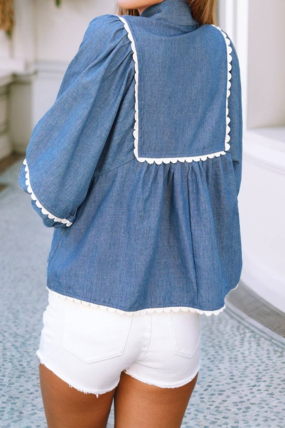 The Camille Ric Rac Babydoll Blouse