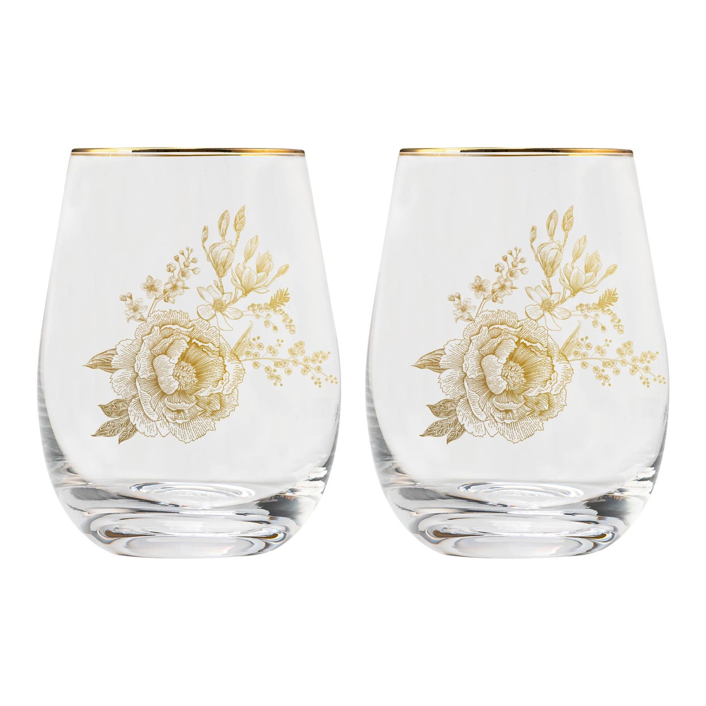 Delft Stemless Wine Glasses – Set of 2