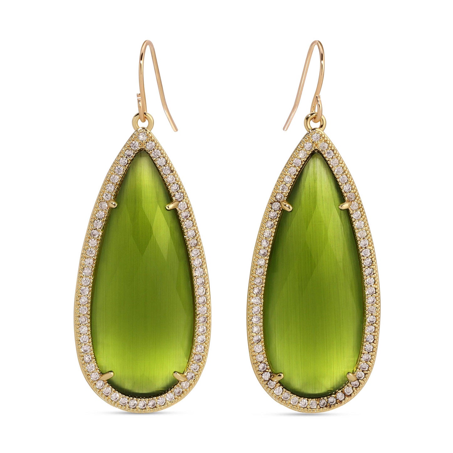 Phoebe Long Shimmer Stone Earrings