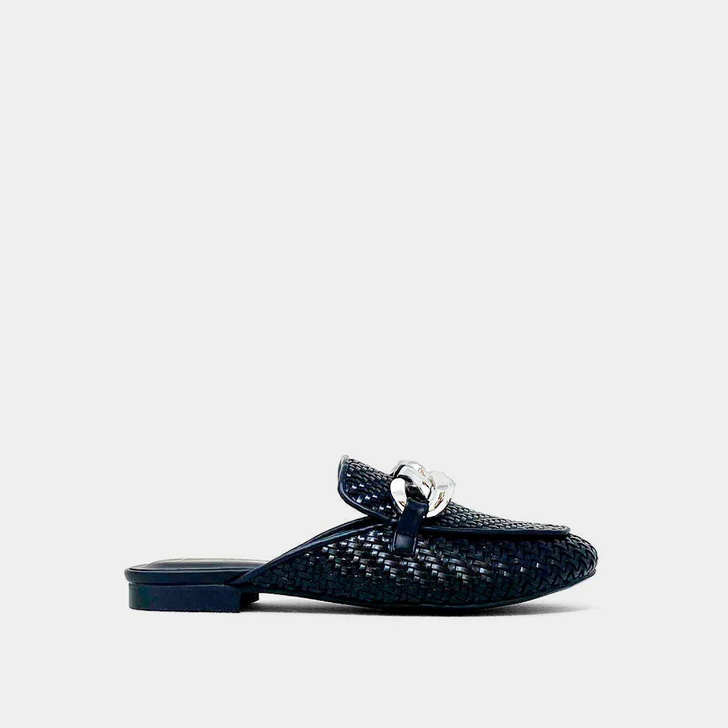 Alexis Woven Chain Mule (Black) ShuShop