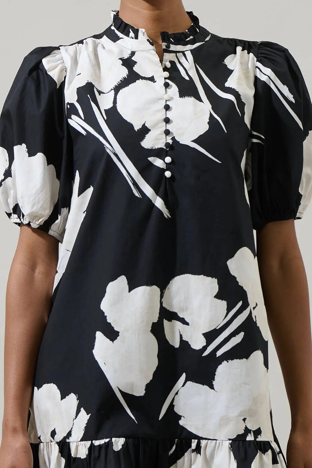 Adeline Shadow Floral Shift Dress - Dresses