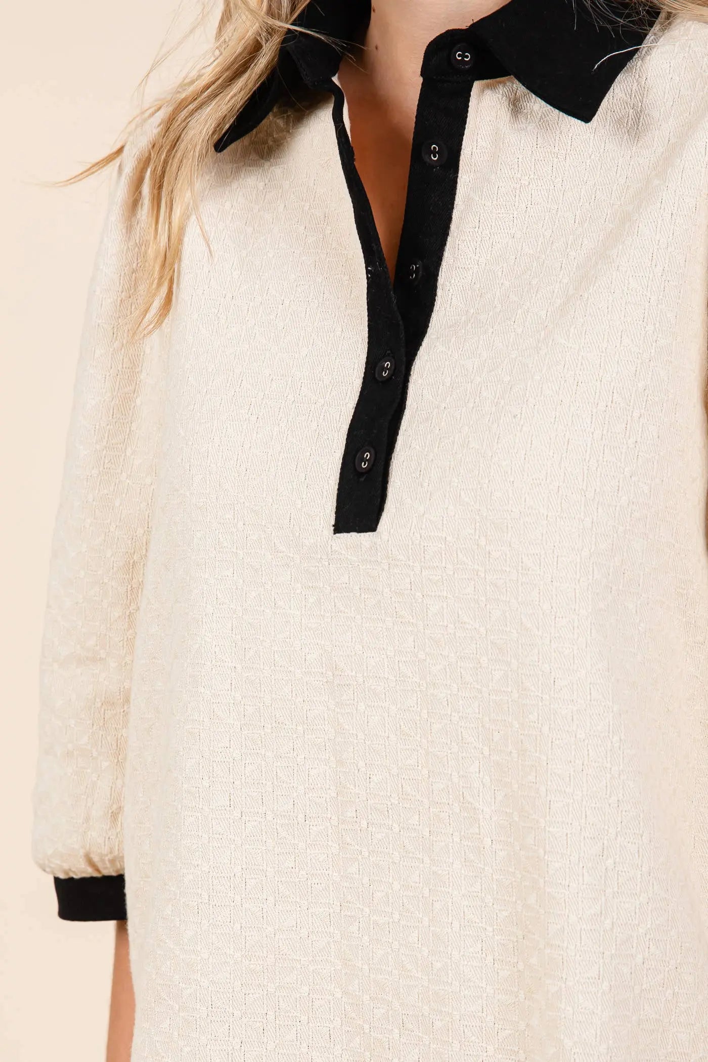 Adeline Textured Mini Dress - Dresses
