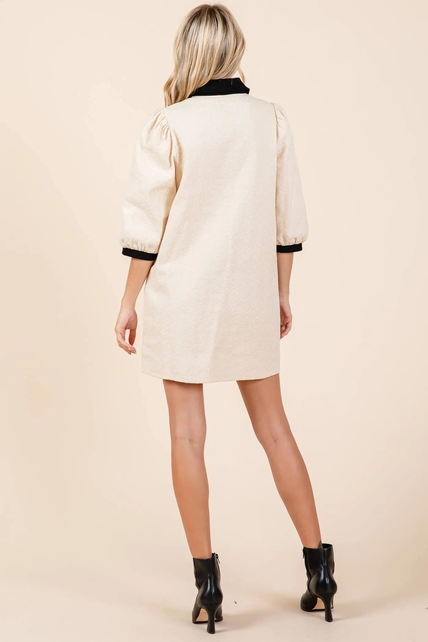 Adeline Textured Mini Dress - Dresses