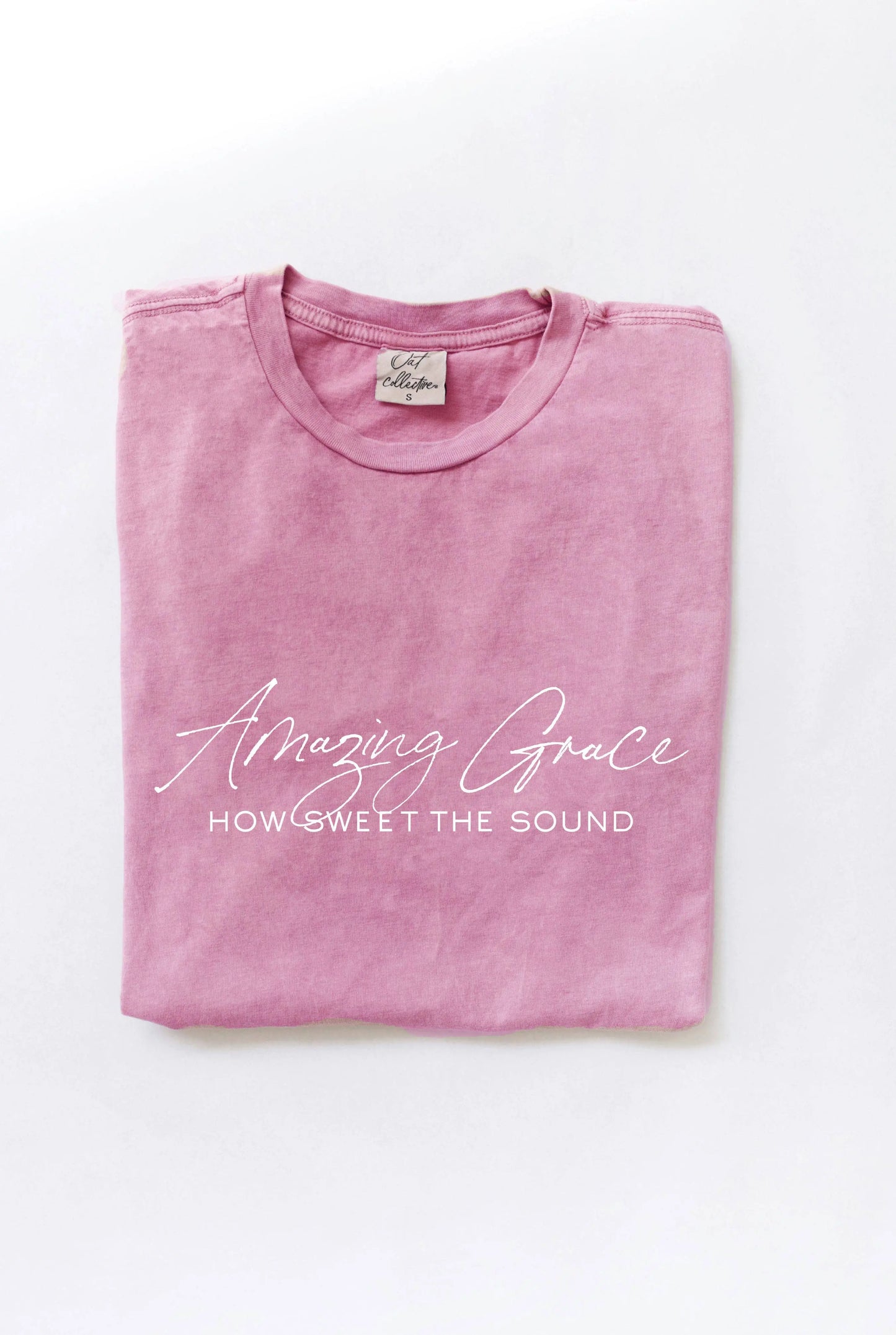 Amazing Grace Mineral Washed Graphic Tee - S - T-Shirts
