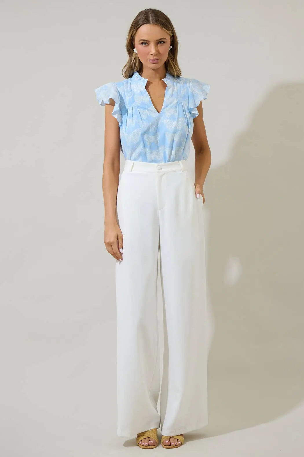 Aubry Butterfly Cindi Ruffle Top - Tops