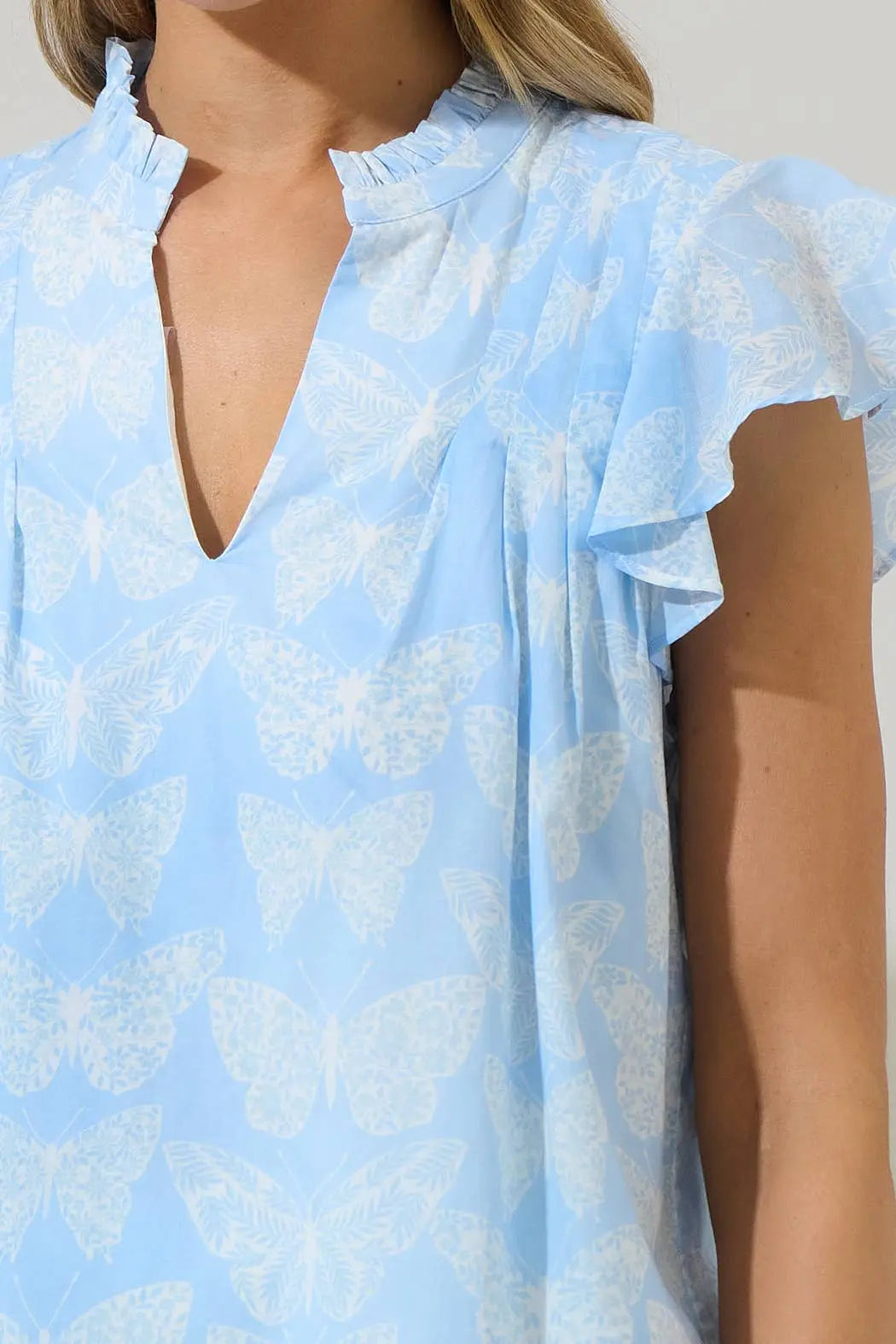 Aubry Butterfly Cindi Ruffle Top - Tops