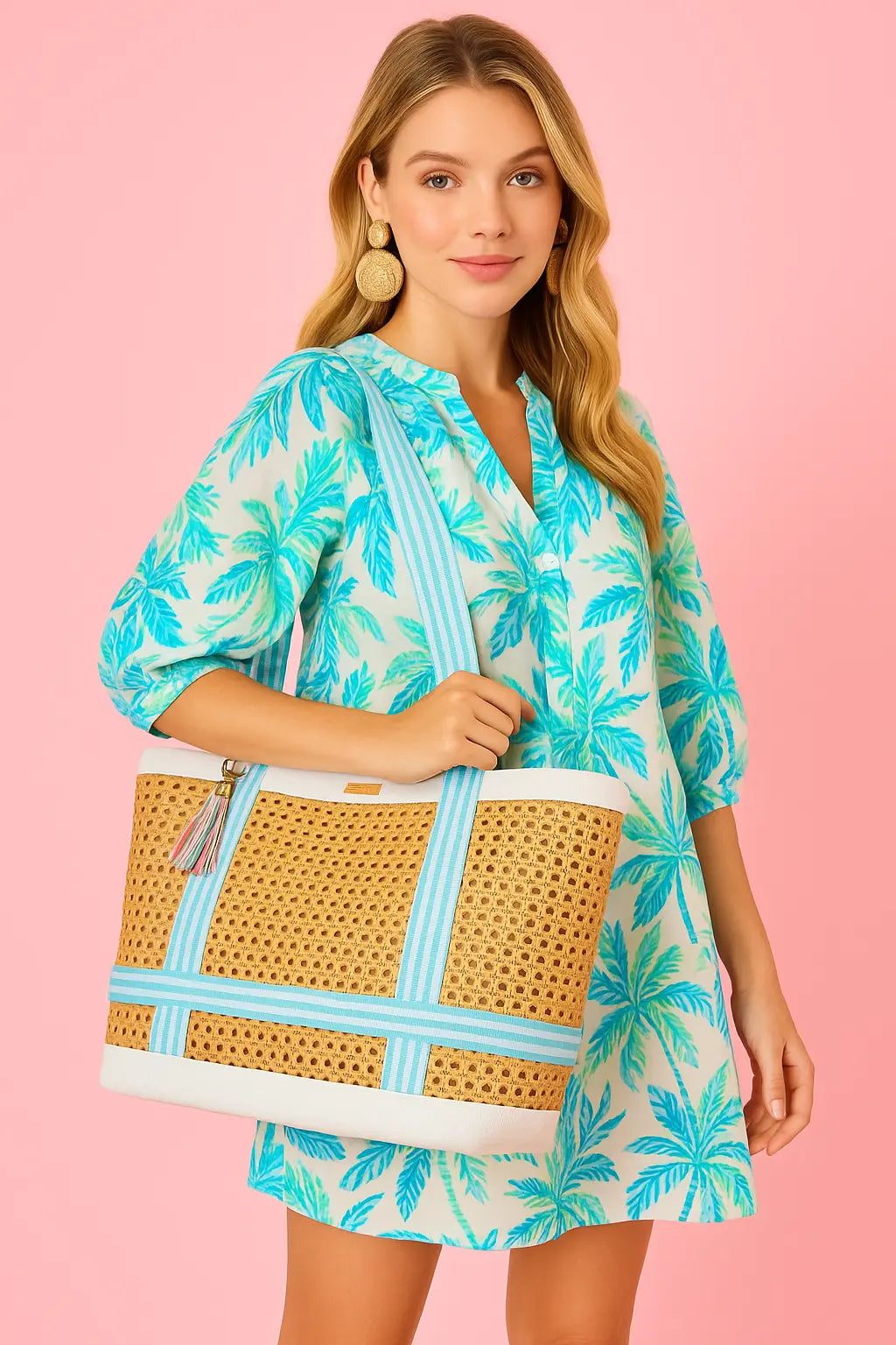 Beachside Haven Hat Tote - Tote Bags