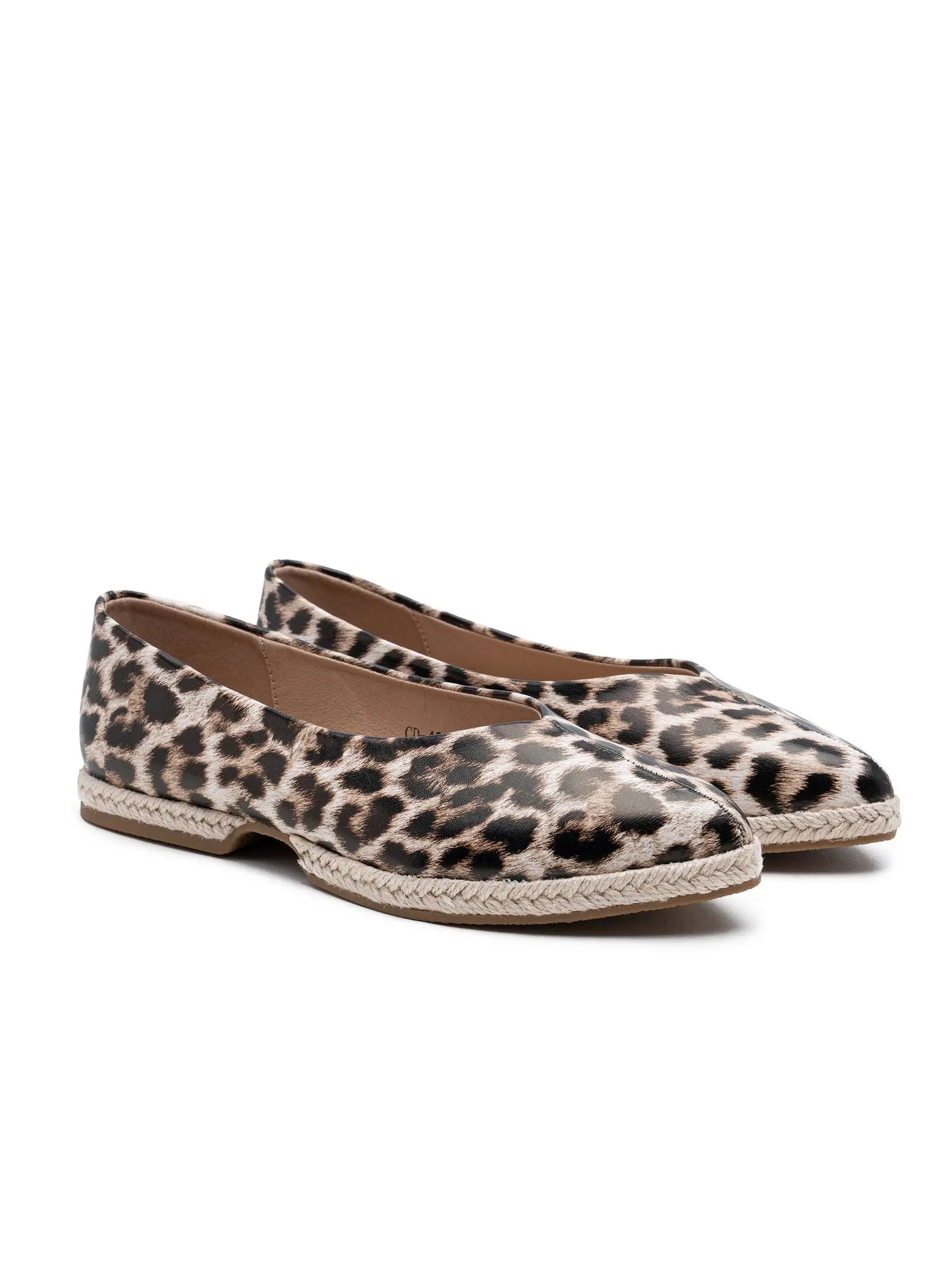 Camille Leopard Pointed Espadrille Flats - Footwear