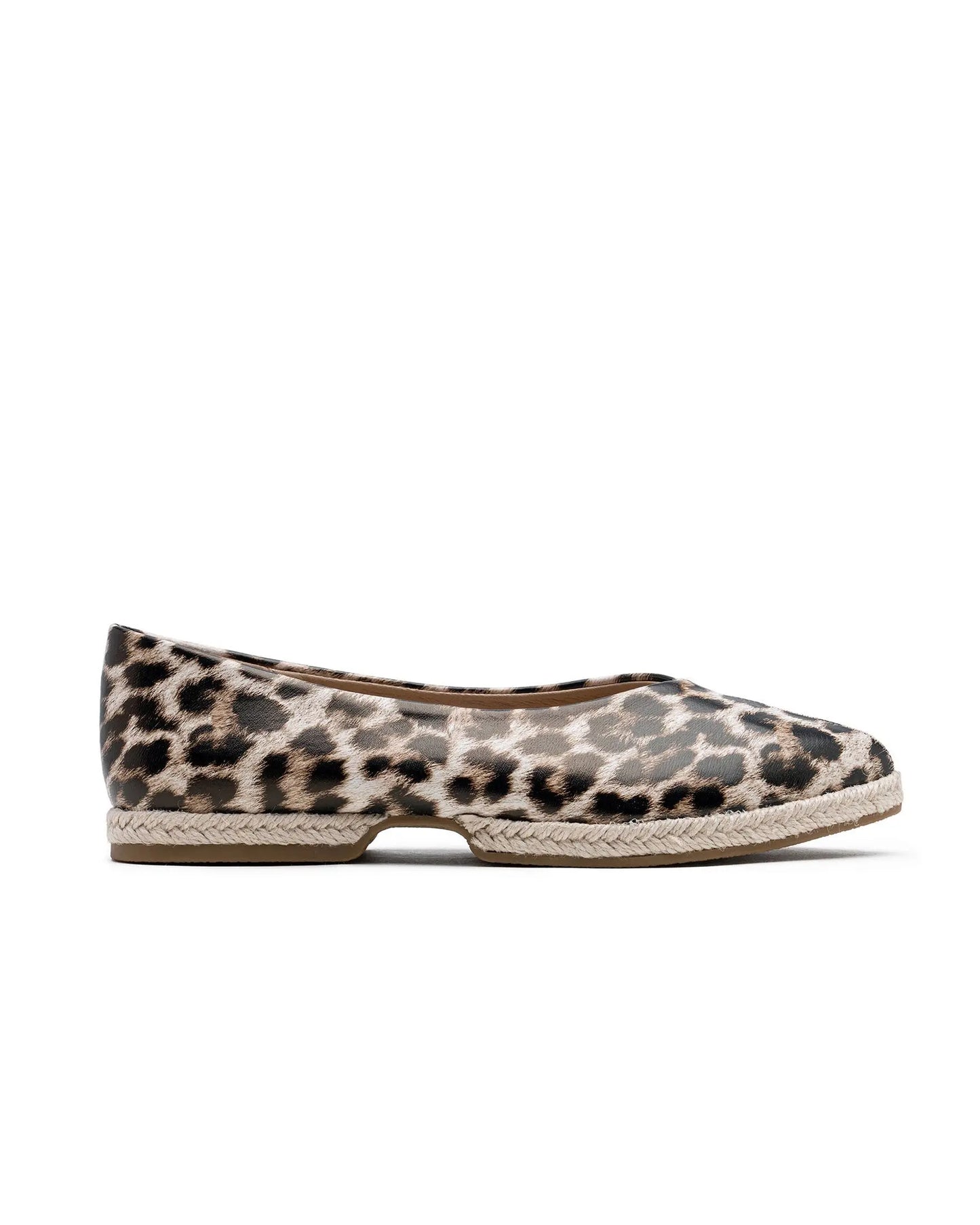 Camille Leopard Pointed Espadrille Flats - Footwear