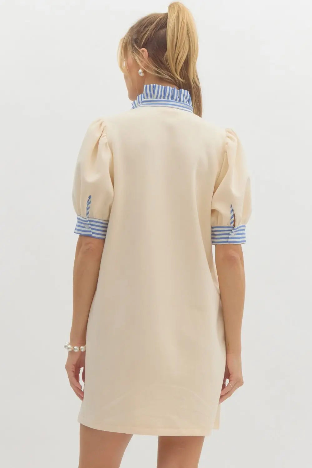 Charlotte Striped Accent Polo Dress - Dresses