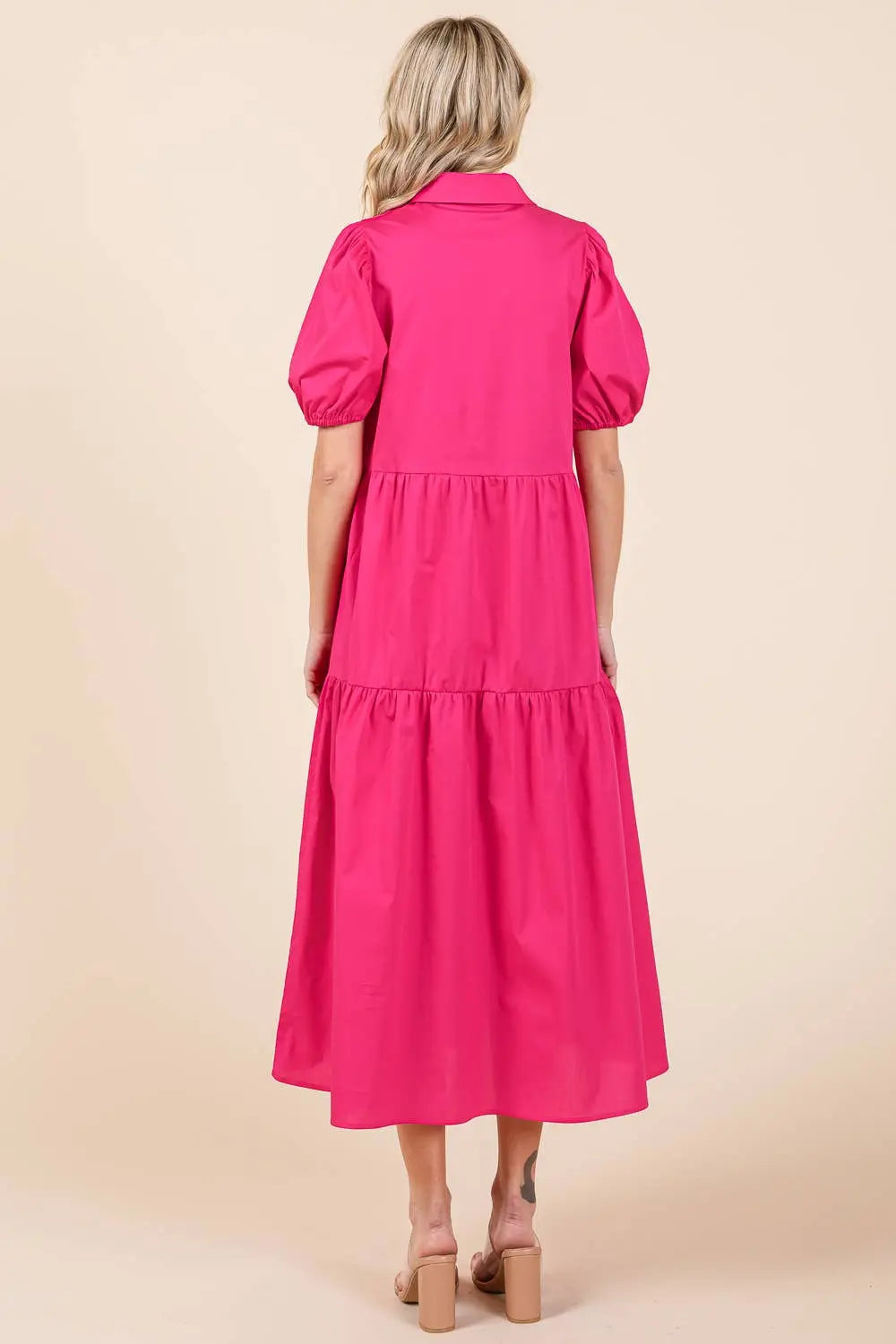 Charlotte Tiered Midi Dress - Dresses