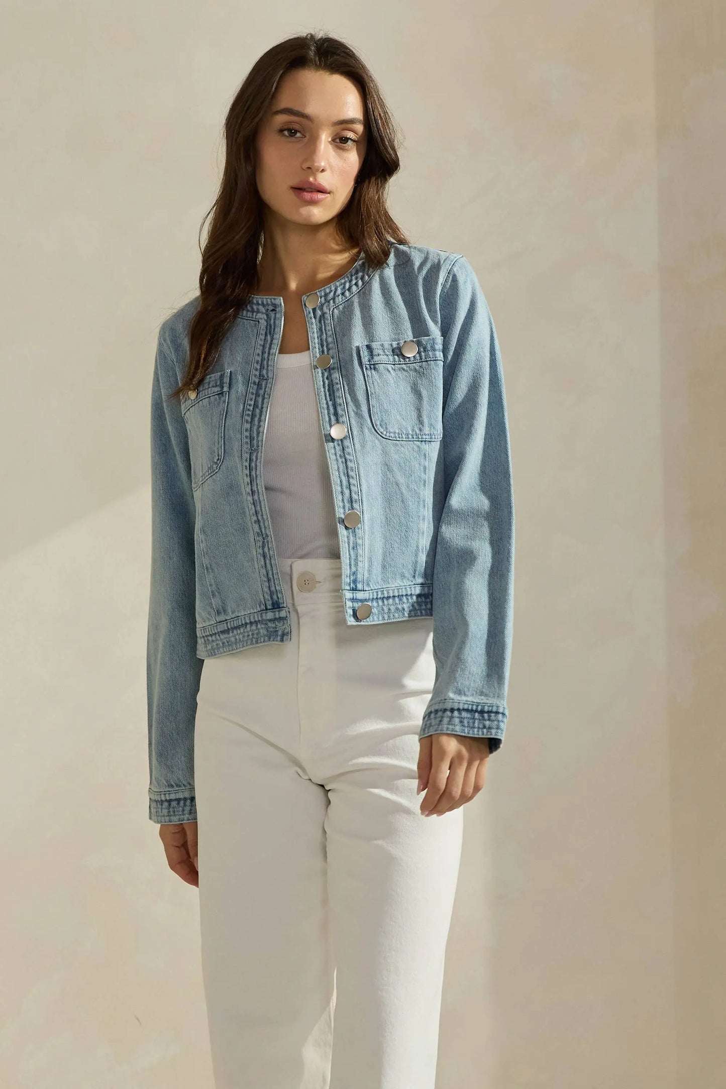 Classic Charm Denim Jacket - S - Jackets
