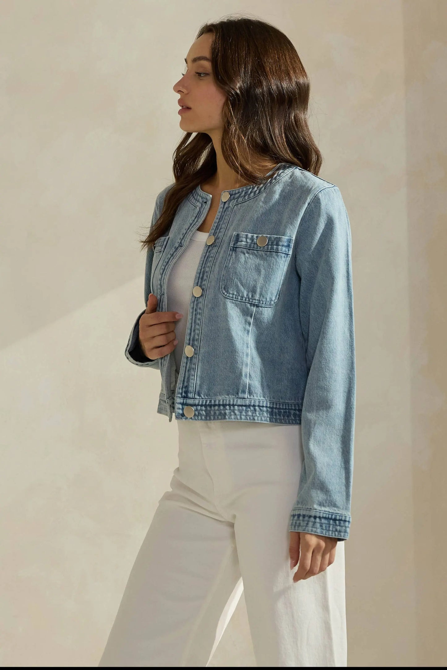 Classic Charm Denim Jacket - Jackets