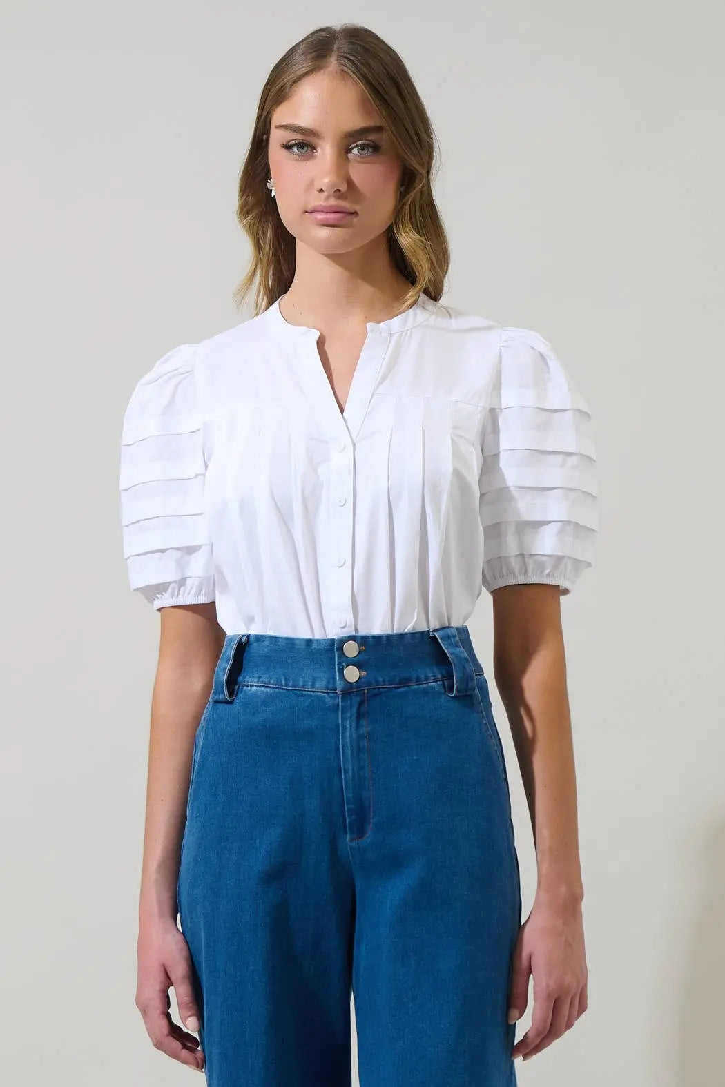 Court Puff Sleeve Top – White - Alice & Elizabeth