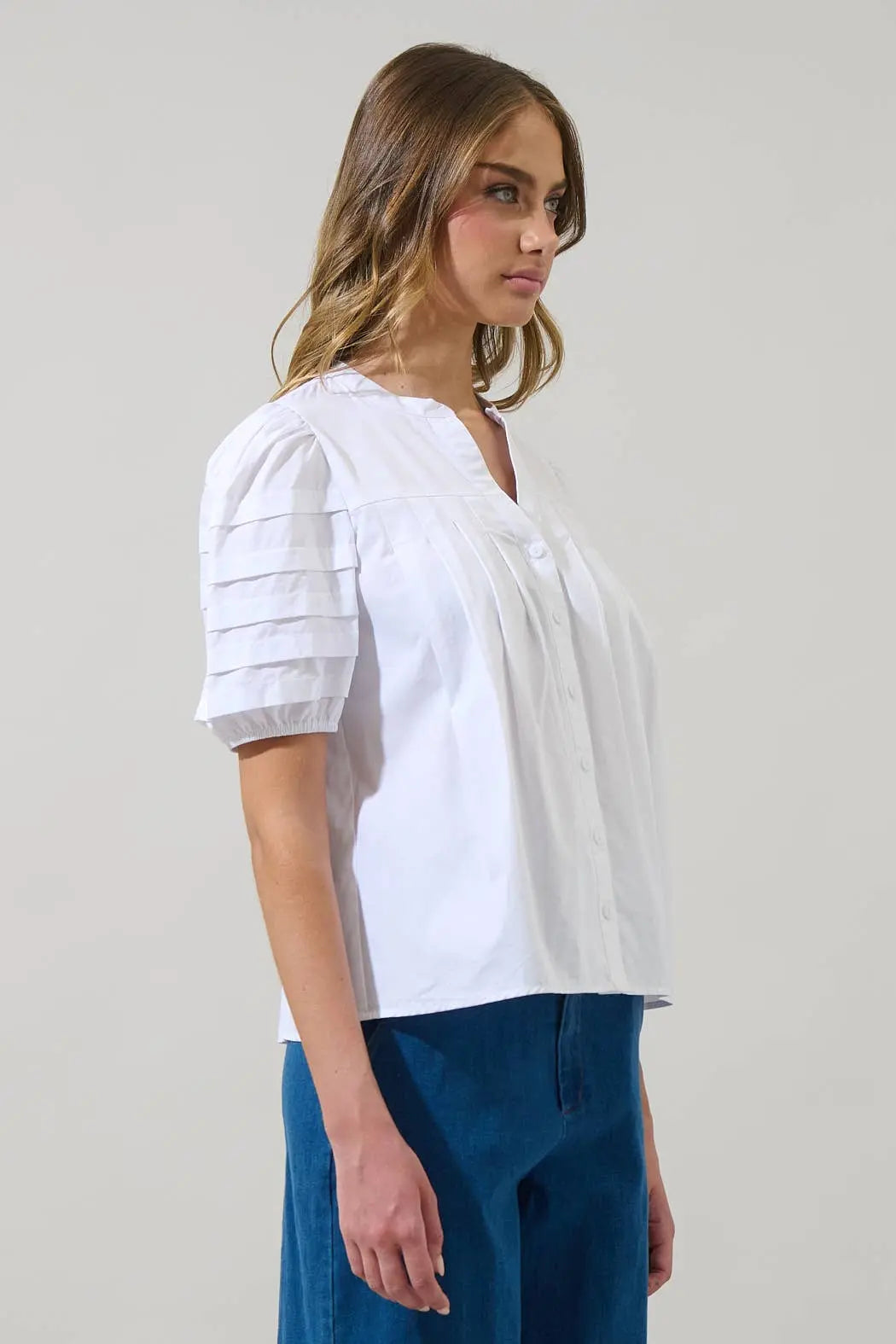 Court Puff Sleeve Top – White - Alice & Elizabeth