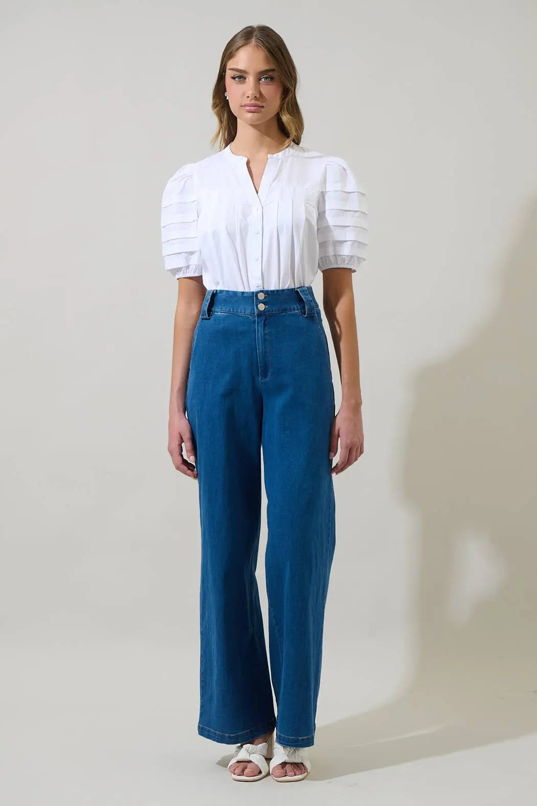 Court Puff Sleeve Top – White - Alice & Elizabeth