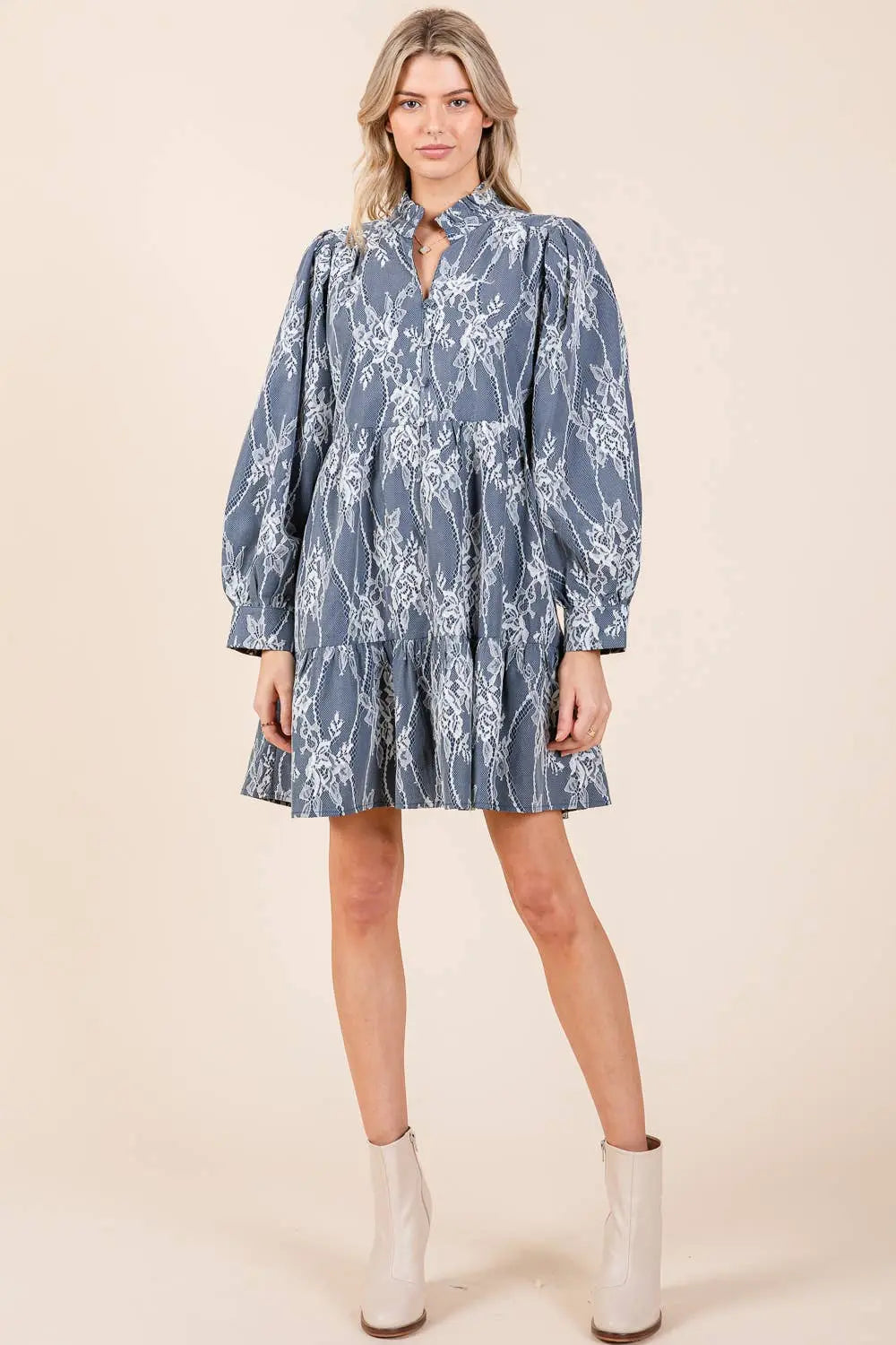 Eleanor Embroidered Babydoll Dress - Dresses