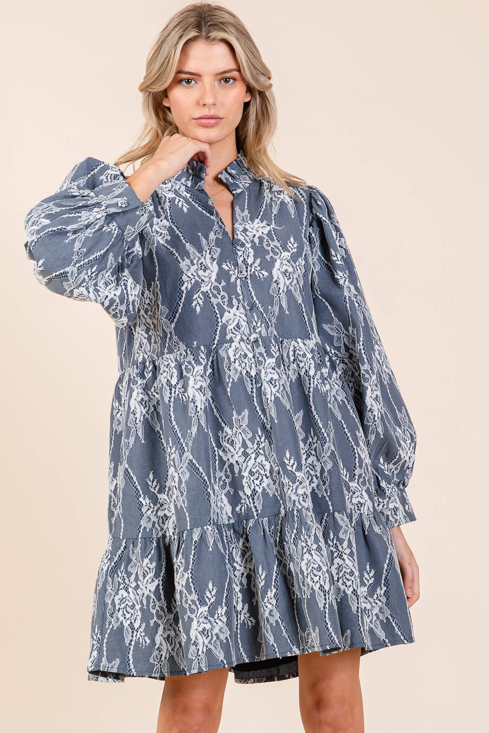 Eleanor Embroidered Babydoll Dress - Dresses