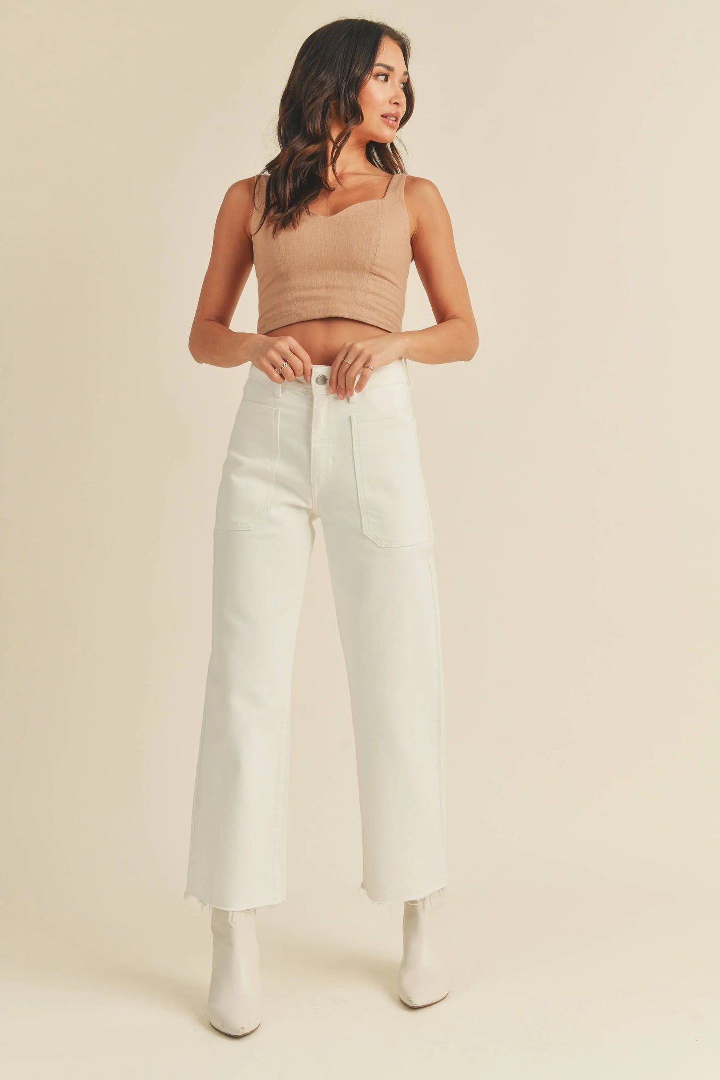 Leslie High-Rise Utility Wide Leg Pants - Bottoms