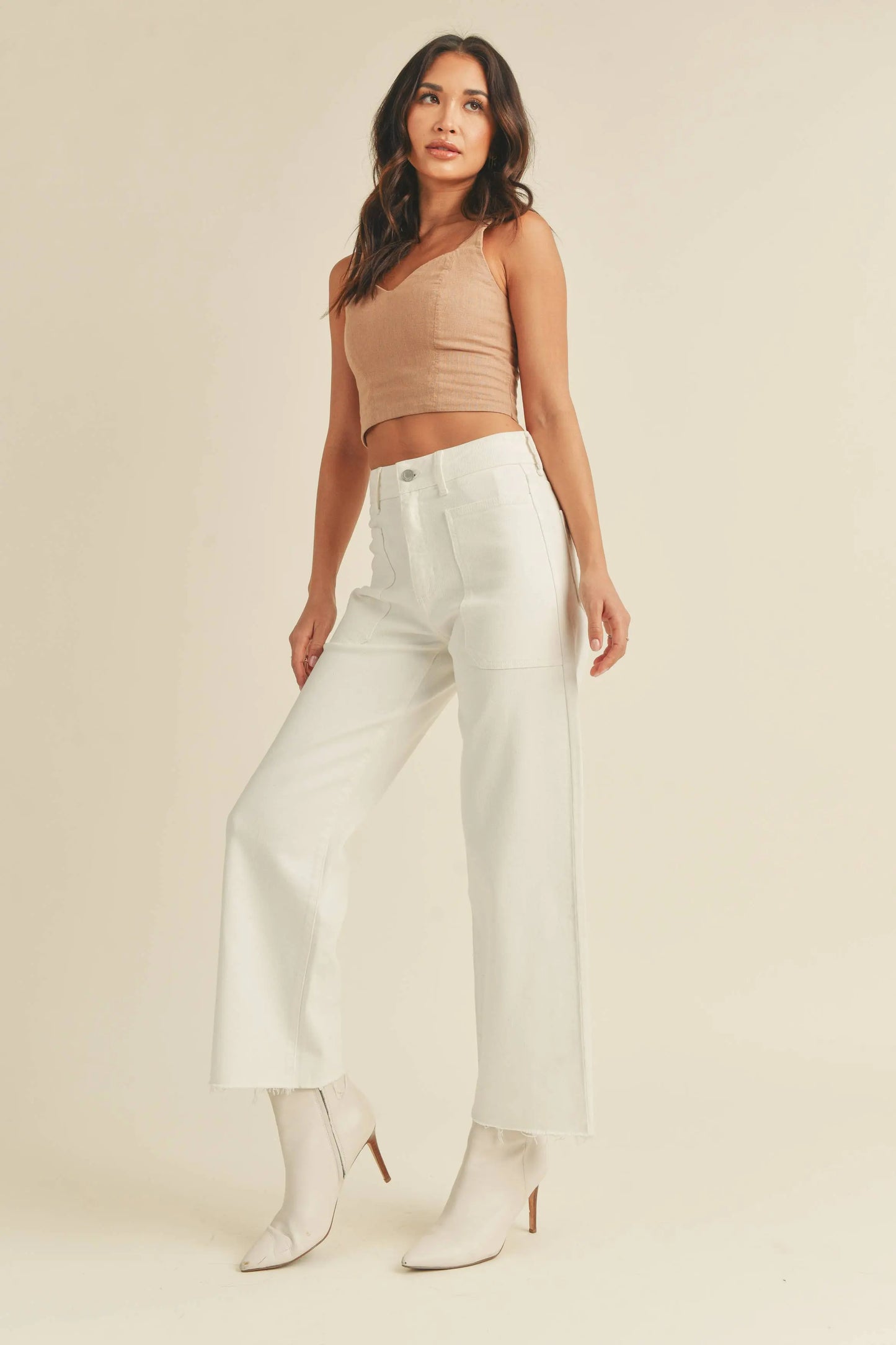 Leslie High-Rise Utility Wide Leg Pants - Bottoms