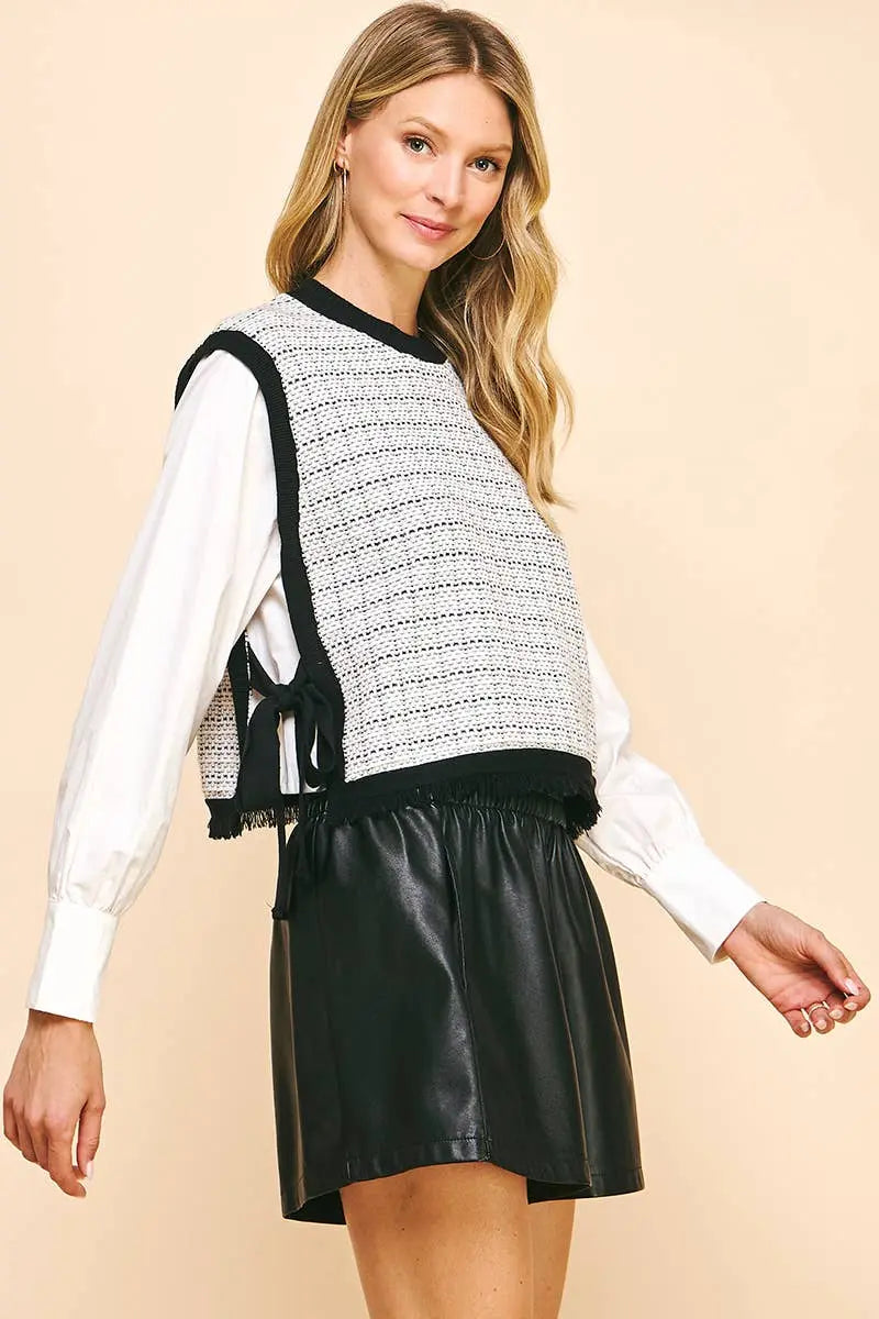 Margaux Woven Knit Blouse - Blouses