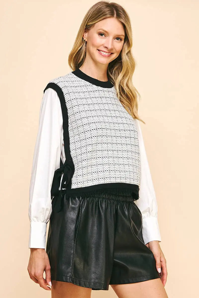 Margaux Woven Knit Blouse - Blouses