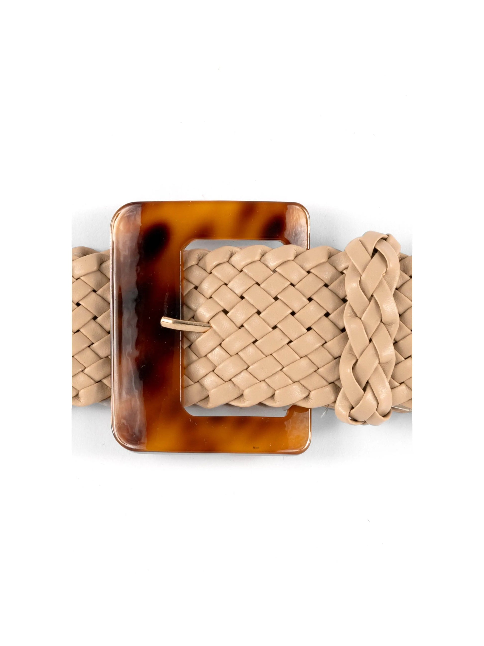 Marta Braided Stretch Belt (Tan) - Belts