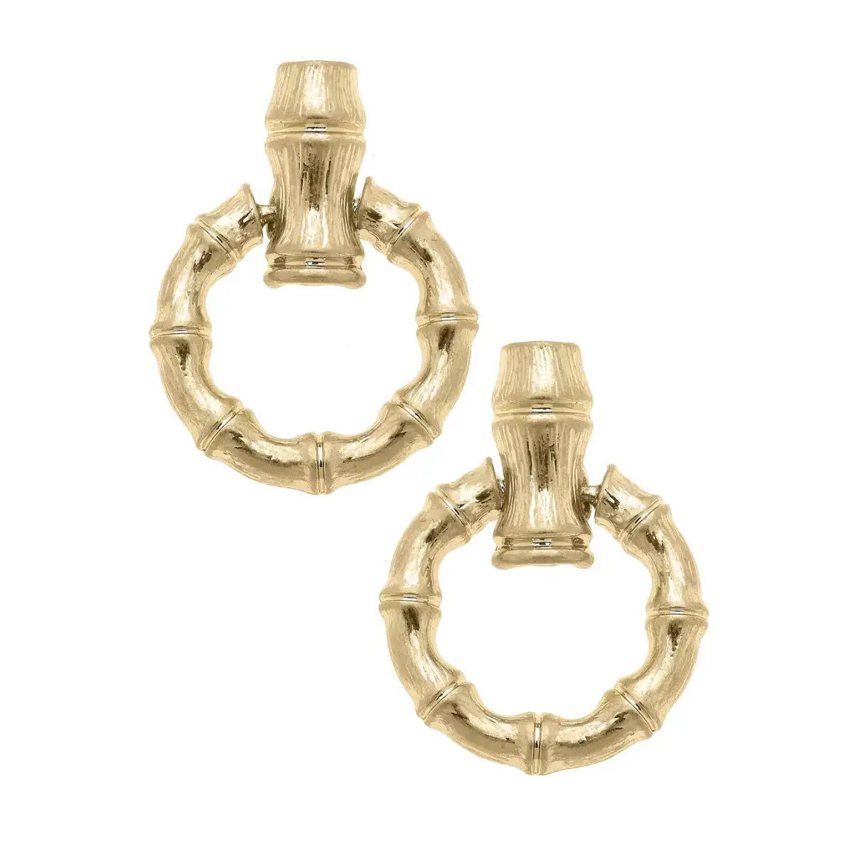 Pippa Bamboo Horsebit Earrings - Jewelry
