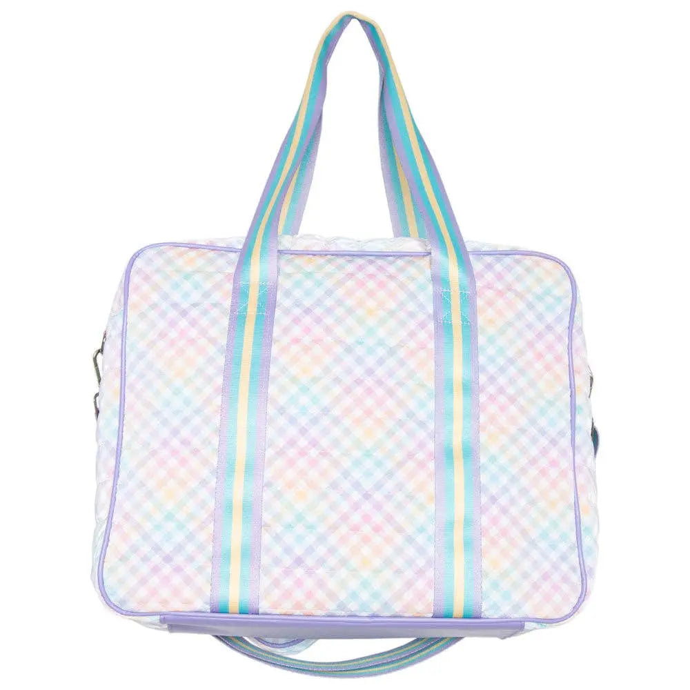 Rainbow Gingham Pickleball Paddle Bag - Tote Bags