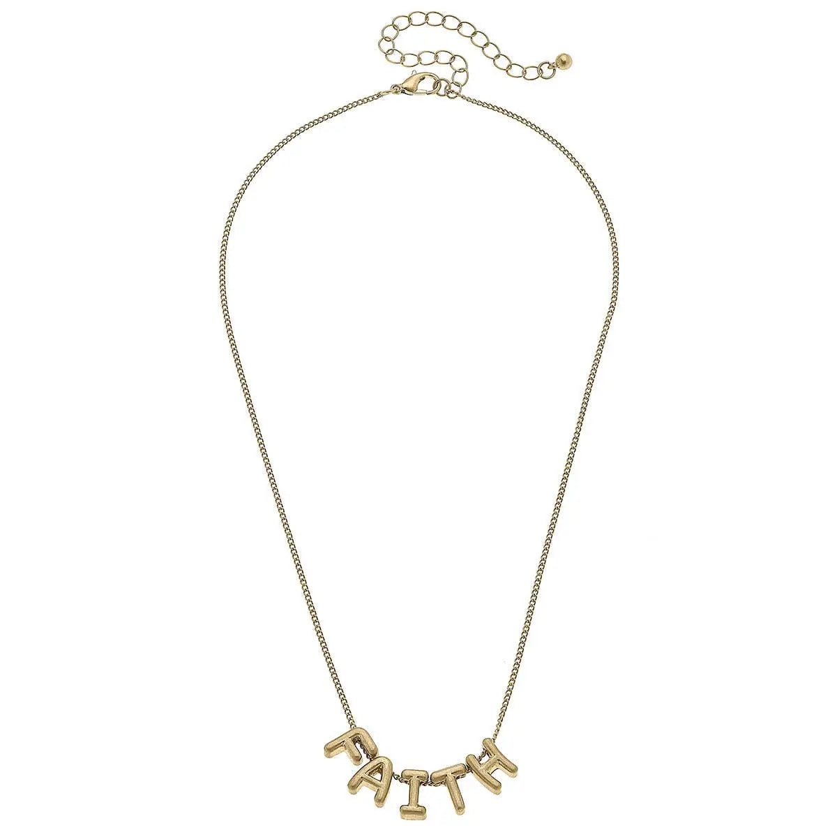 The Faith Bubble Letter Necklace - Jewelry