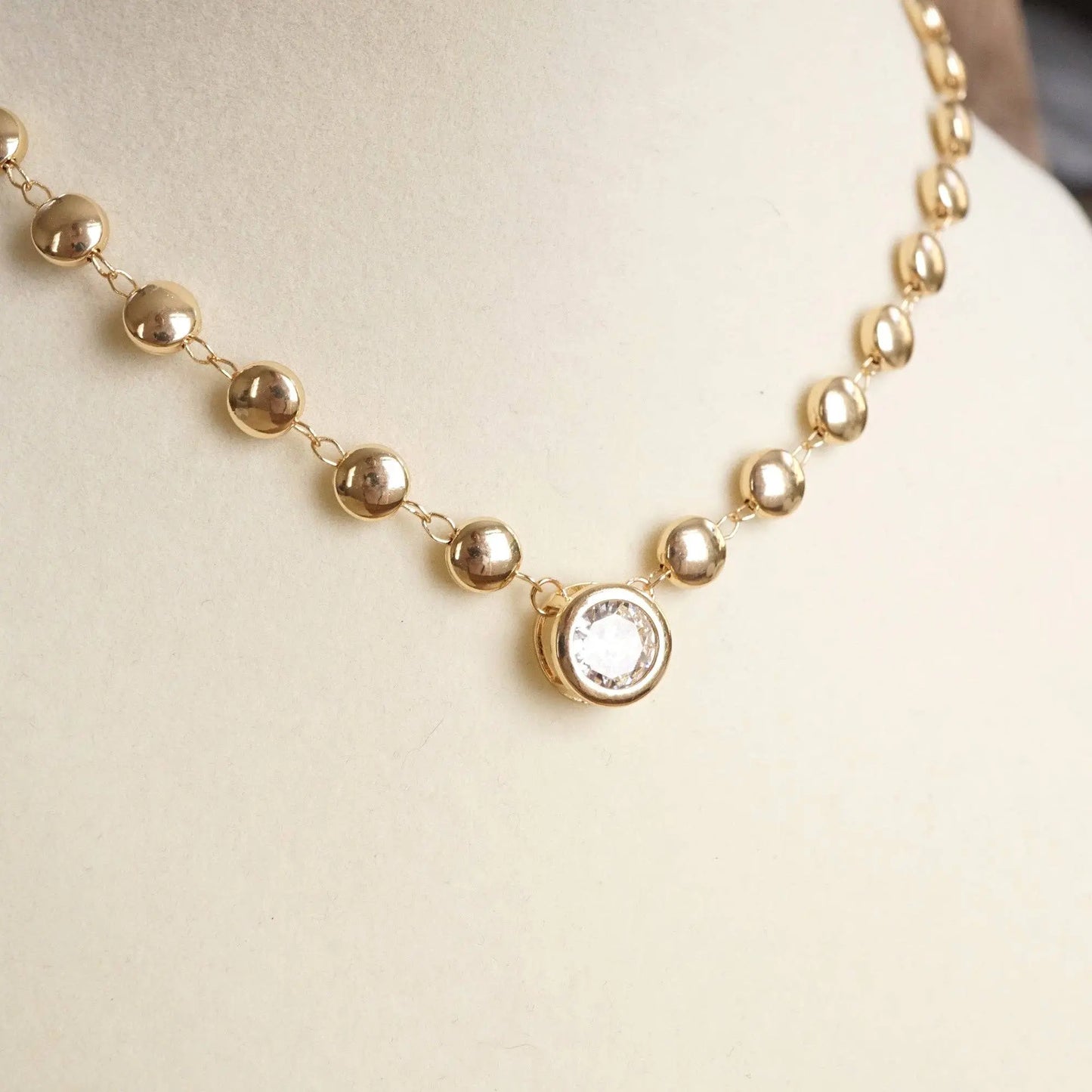 The Isla Dot Necklace - Gold Tone - Jewelry