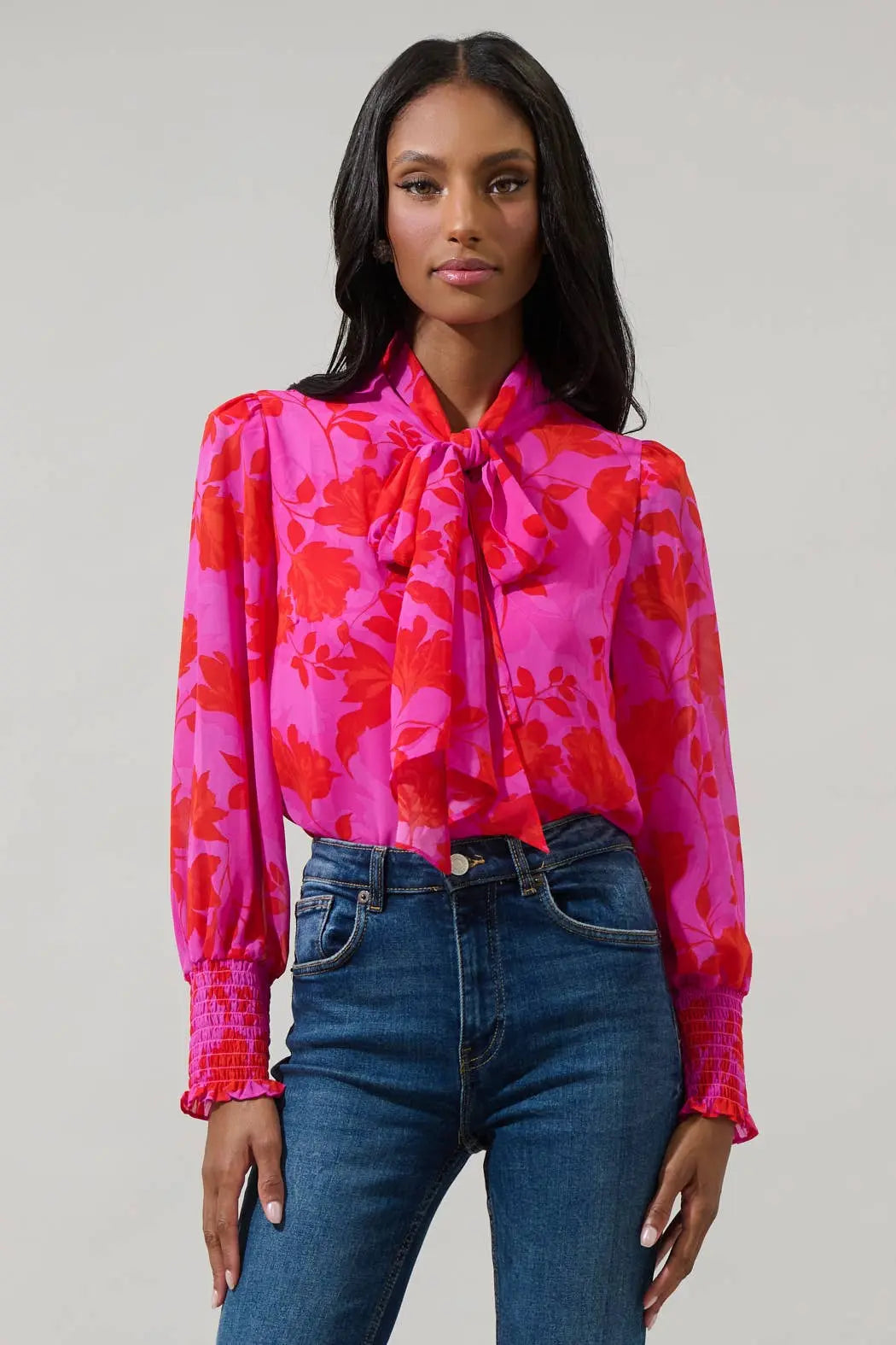 The Kensie Etienne Floral Blouse - Blouse