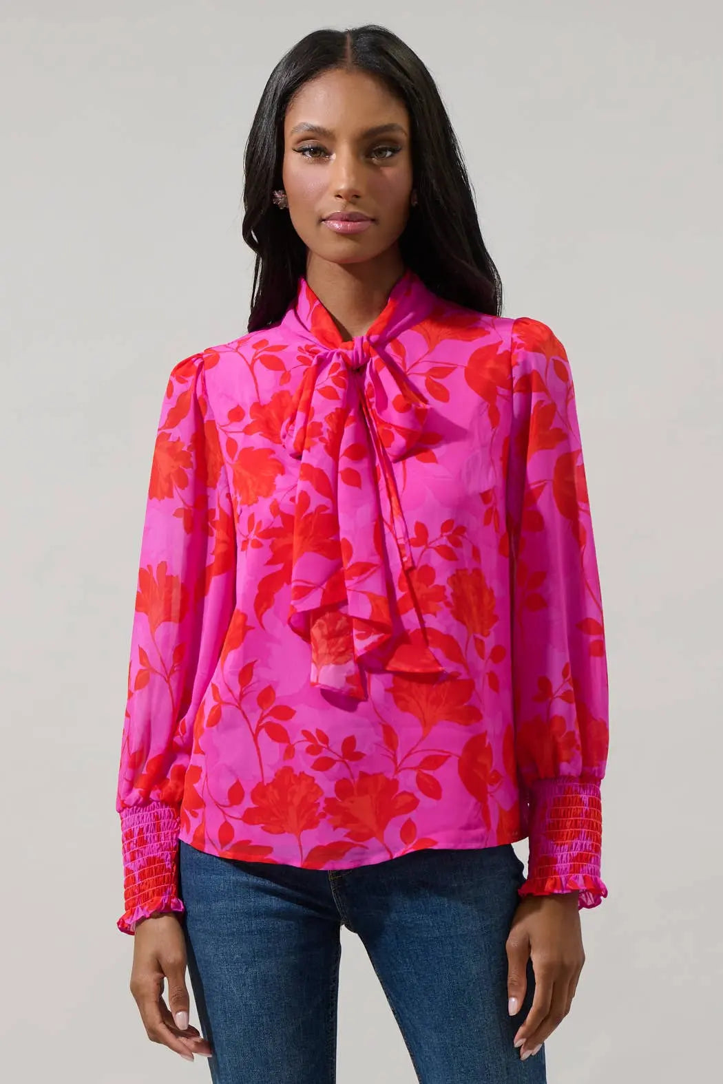 The Kensie Etienne Floral Blouse - Blouse